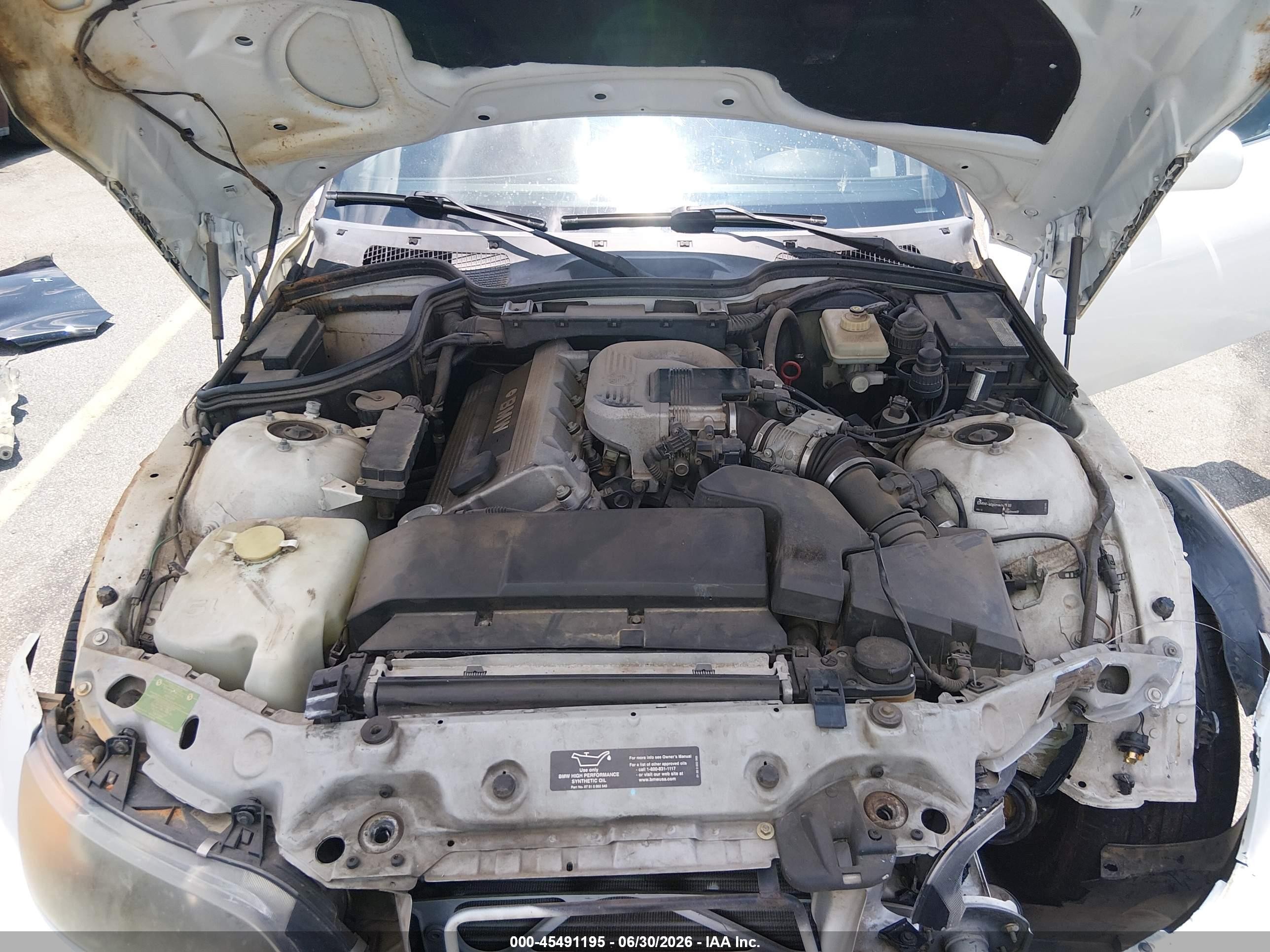 1997 Bmw Z3 1.9l Roadster White vin: 4USCH7326VLE04662