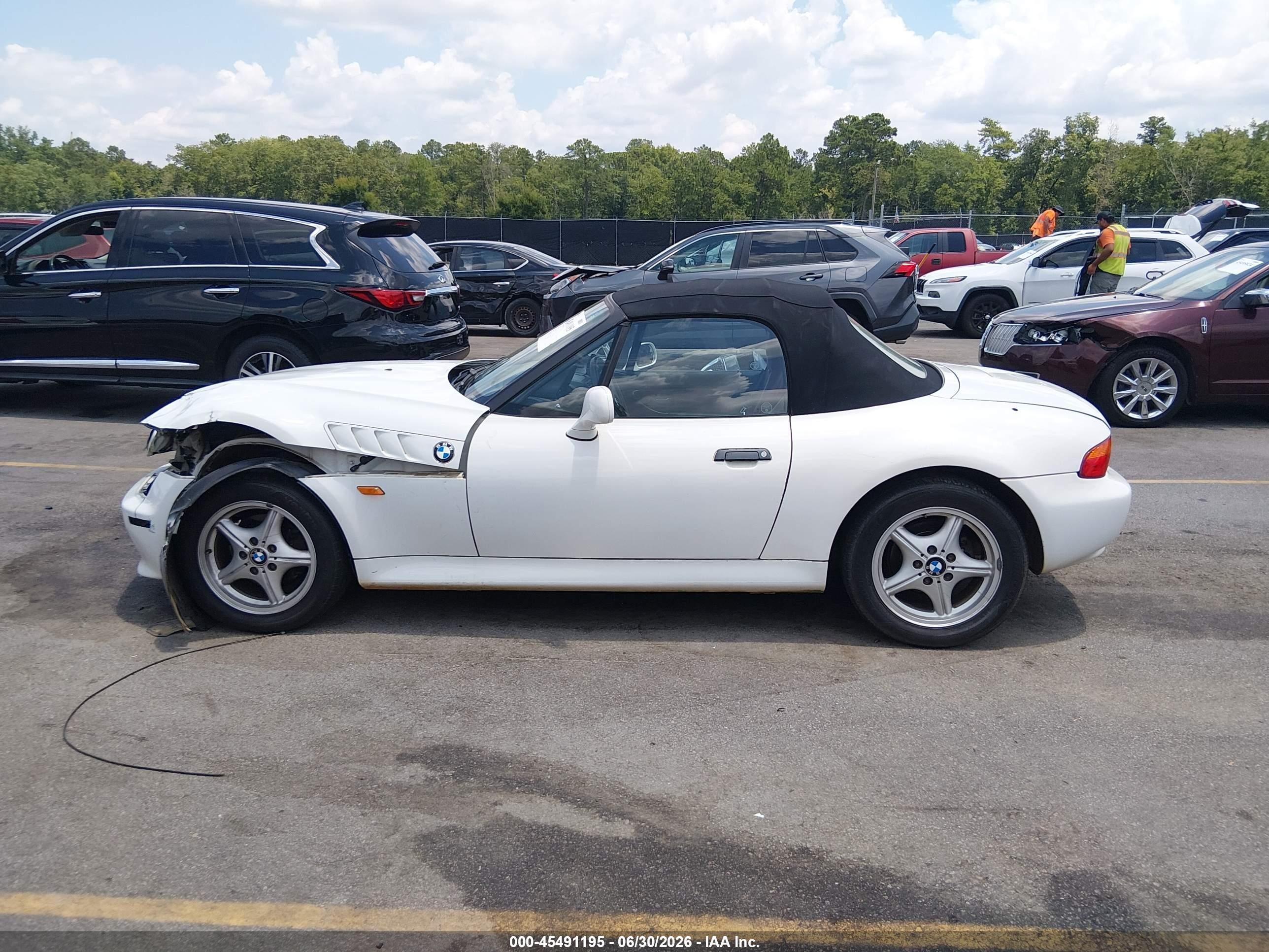 1997 Bmw Z3 1.9l Roadster White vin: 4USCH7326VLE04662