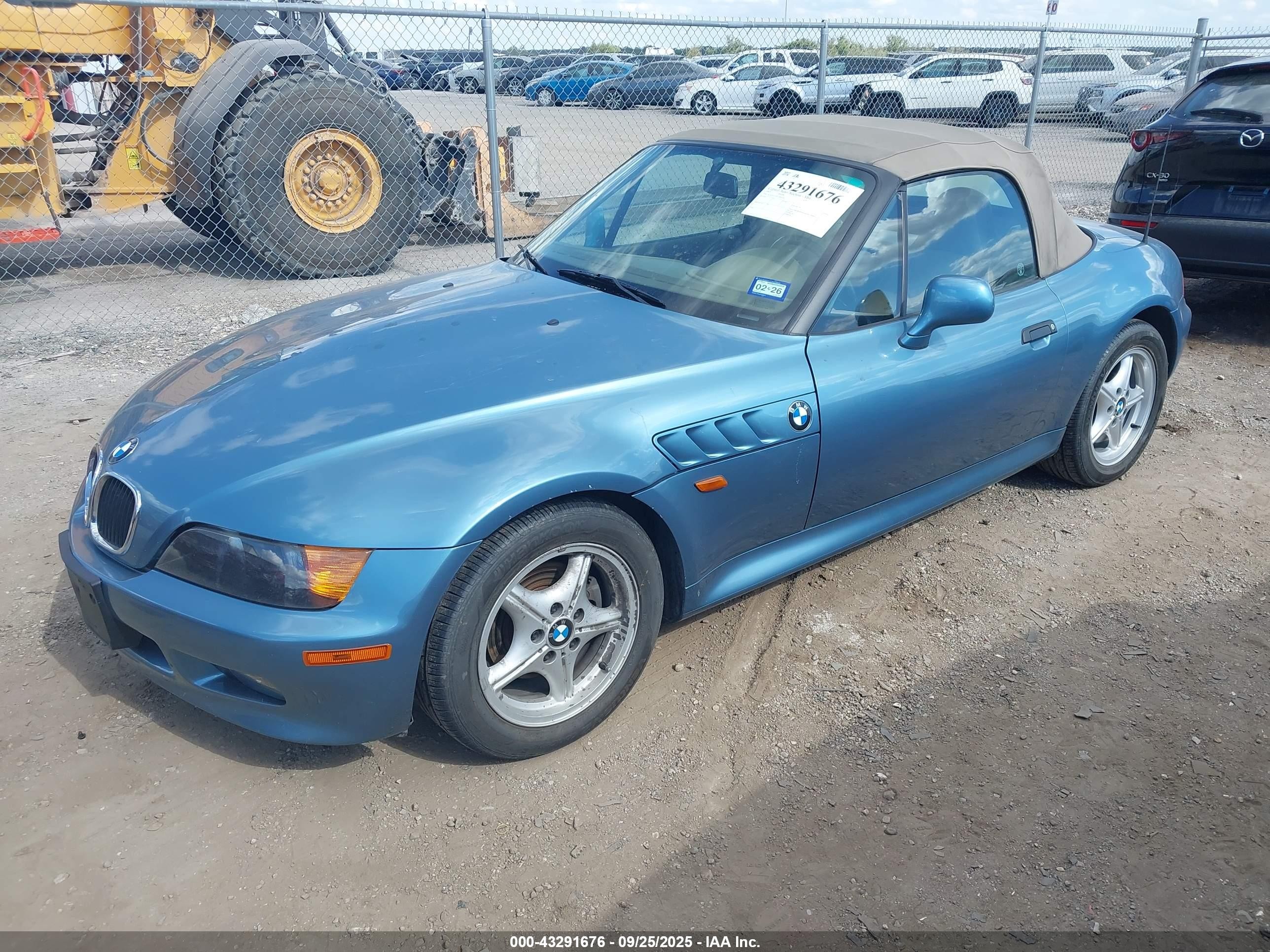 1997 Bmw Z3 1.9l Roadster Black vin: 4USCH7328VLB84294