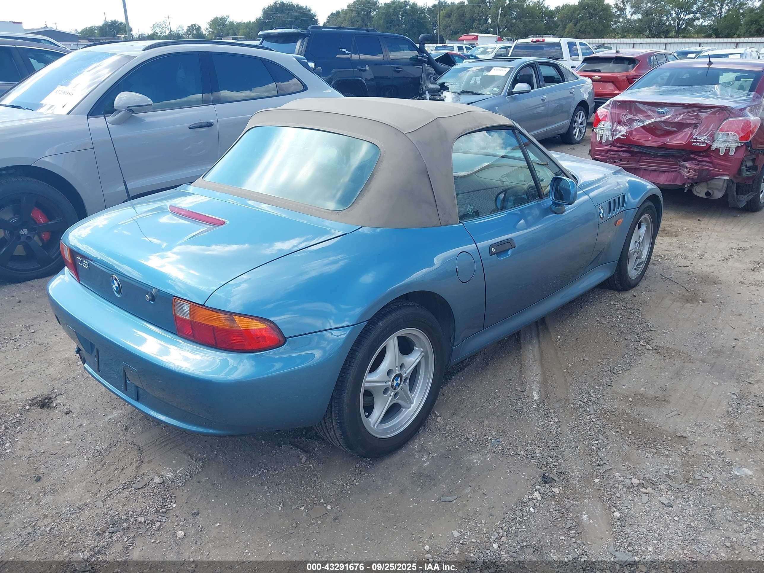 1997 Bmw Z3 1.9l Roadster Black vin: 4USCH7328VLB84294