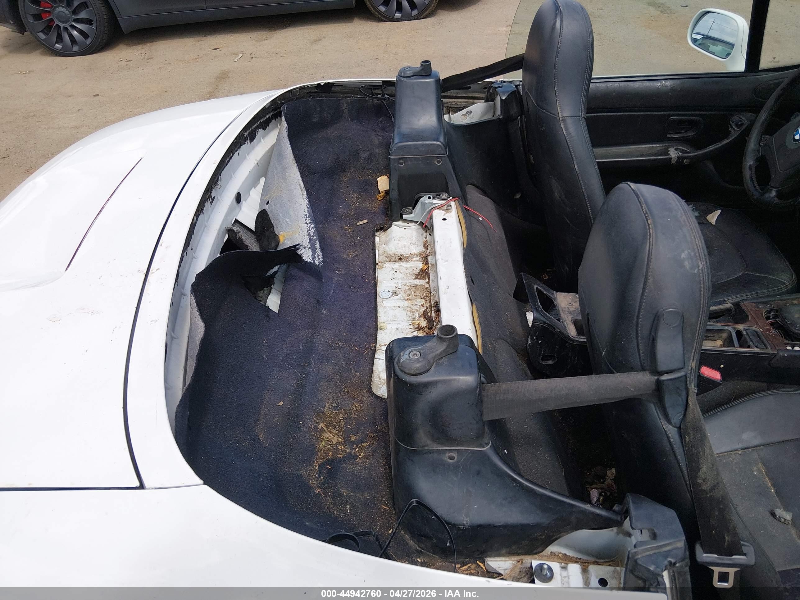 1997 Bmw Z3 1.9l Roadster White vin: 4USCH7329VLB82537
