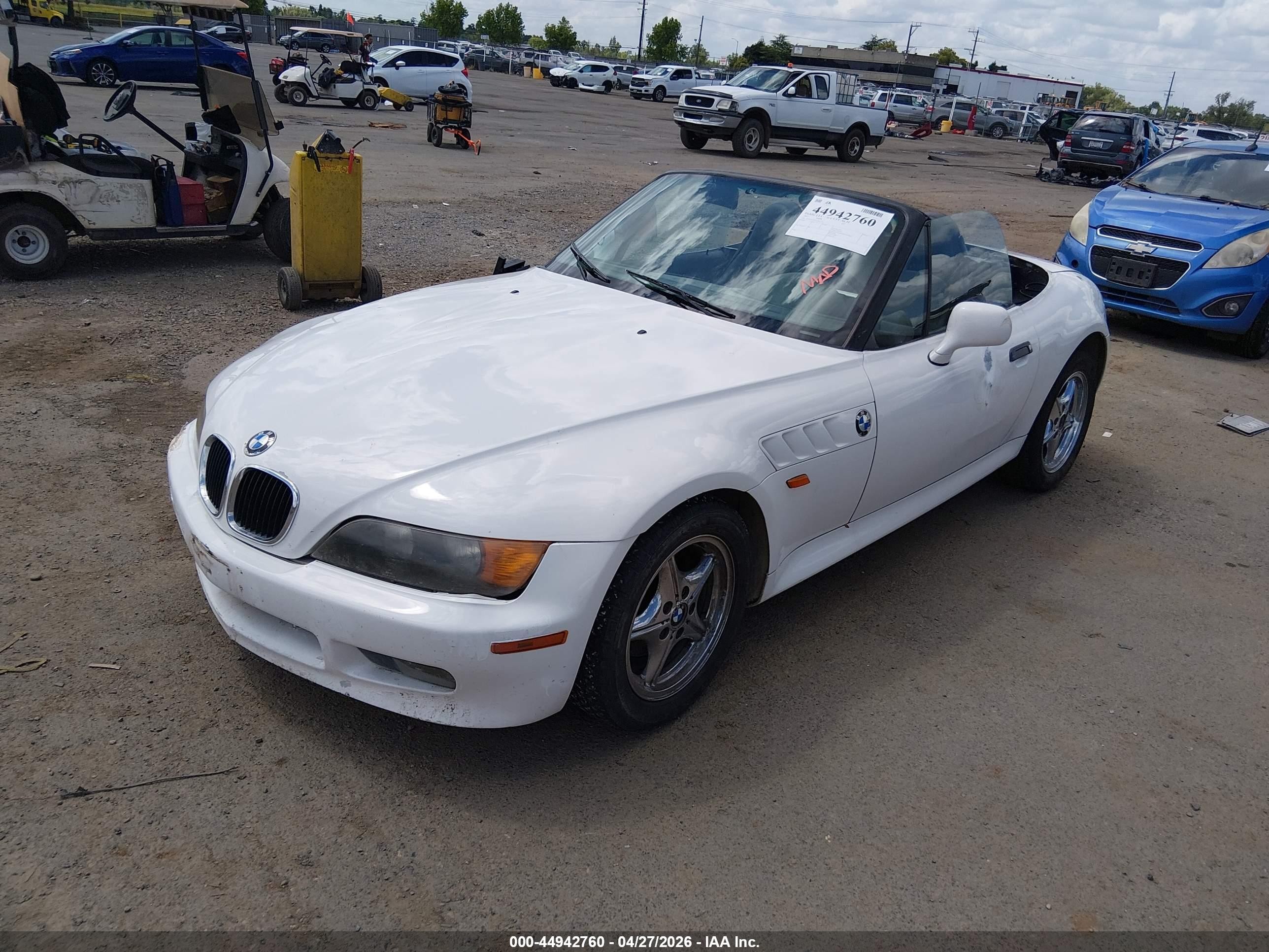 1997 Bmw Z3 1.9l Roadster White vin: 4USCH7329VLB82537
