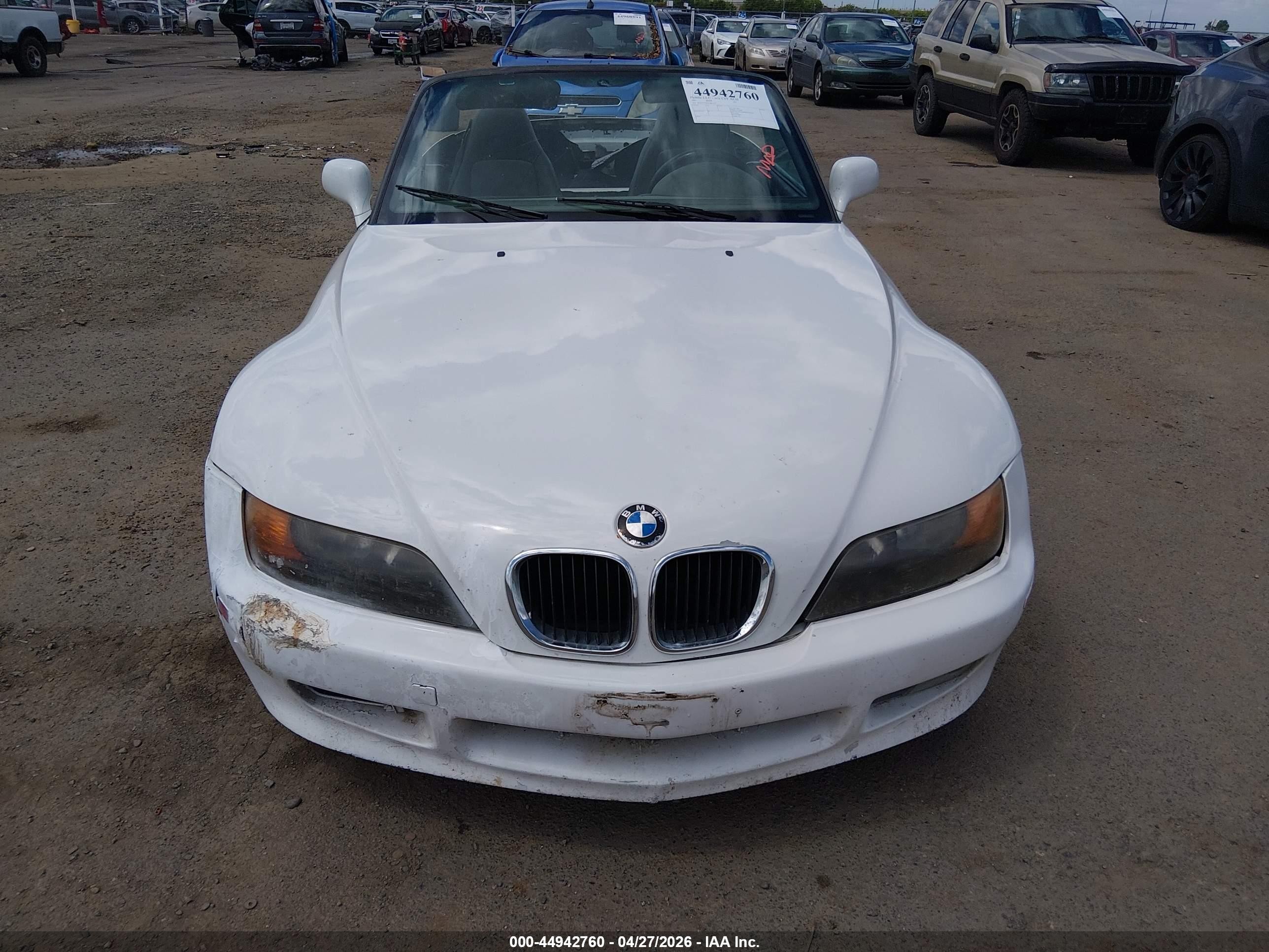 1997 Bmw Z3 1.9l Roadster White vin: 4USCH7329VLB82537