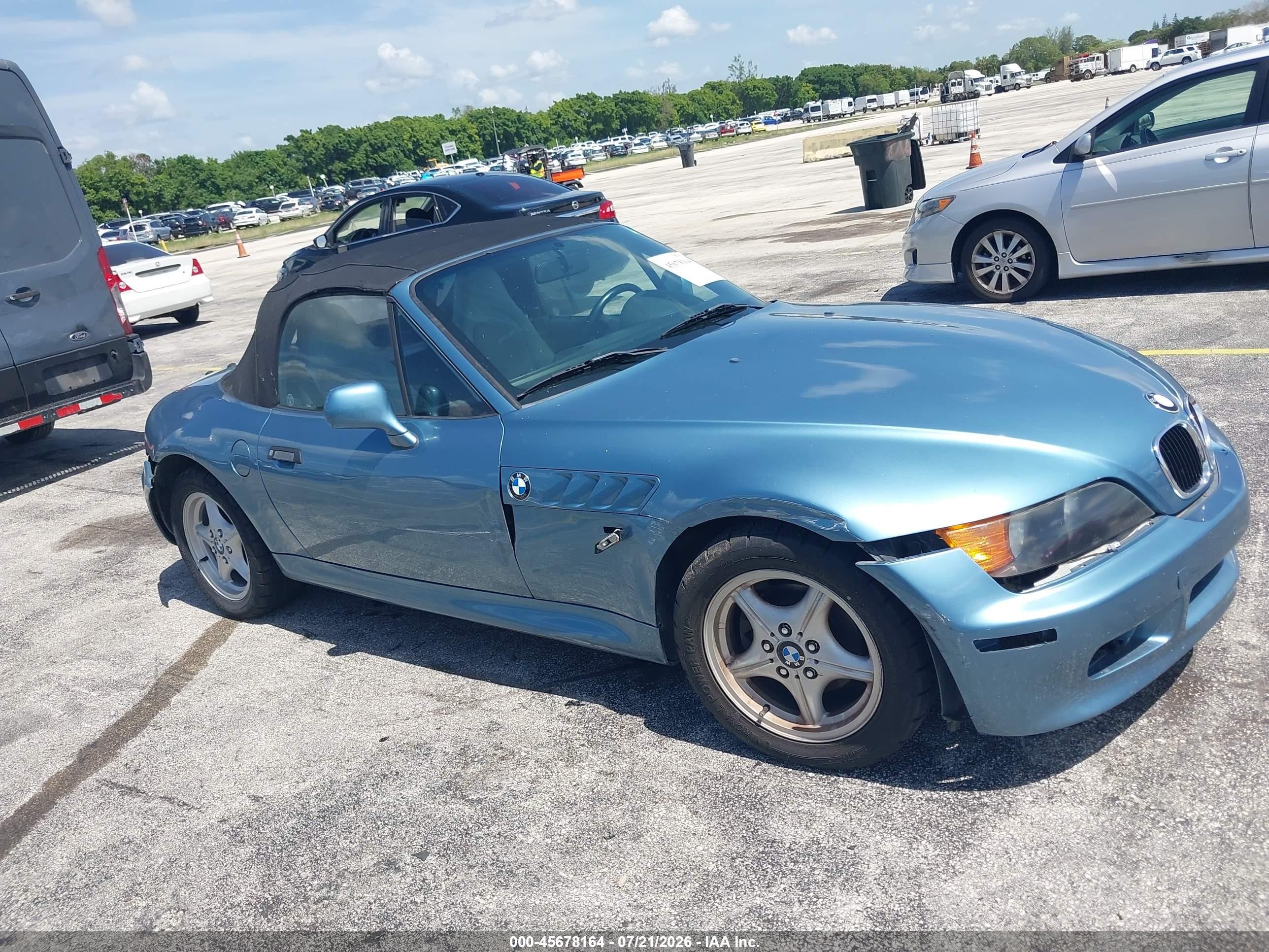 1998 Bmw Z3 1.9 Blue vin: 4USCH7331WLD16628