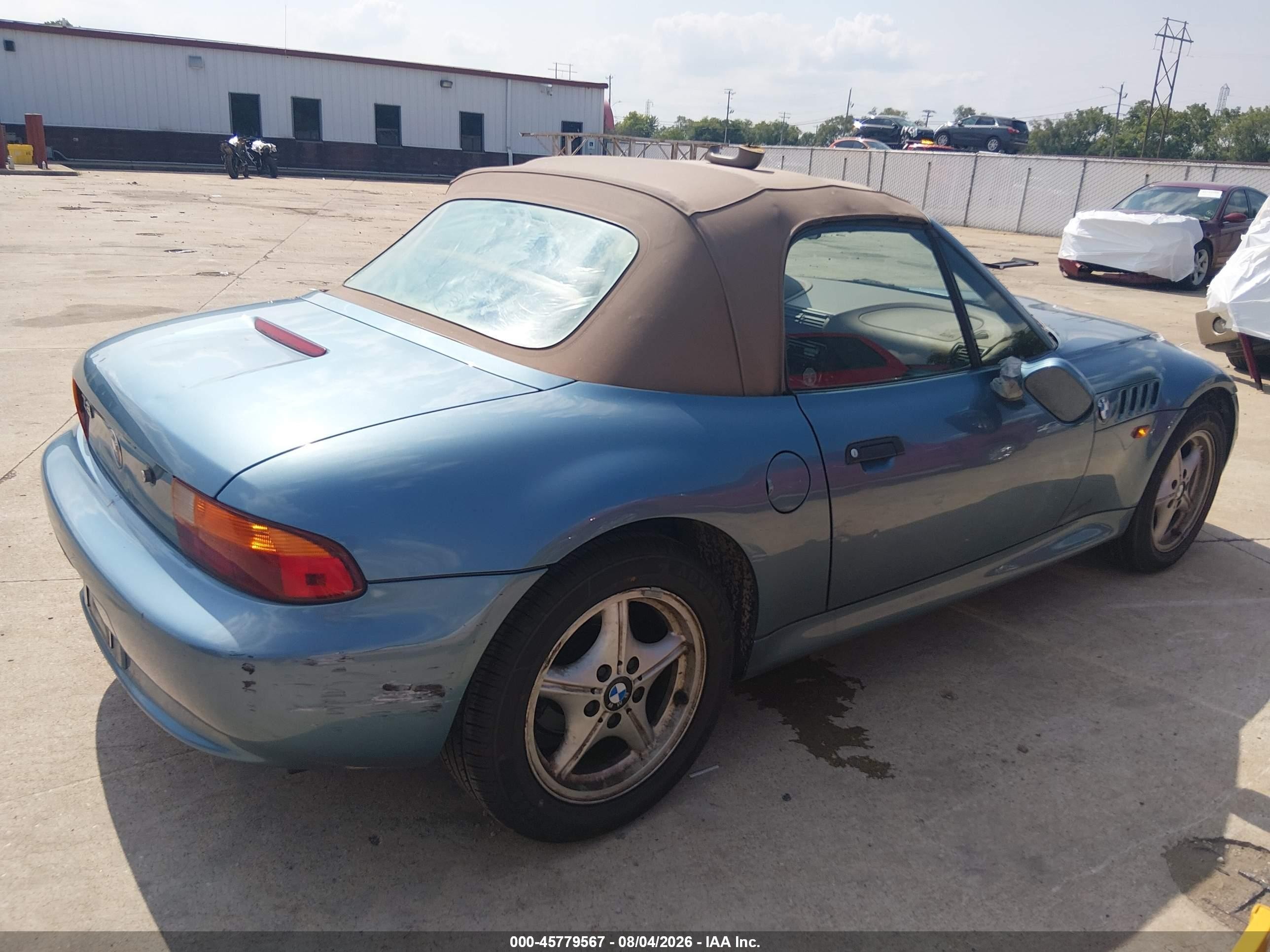 1998 Bmw Z3 1.9 Blue vin: 4USCH7337WLD16908