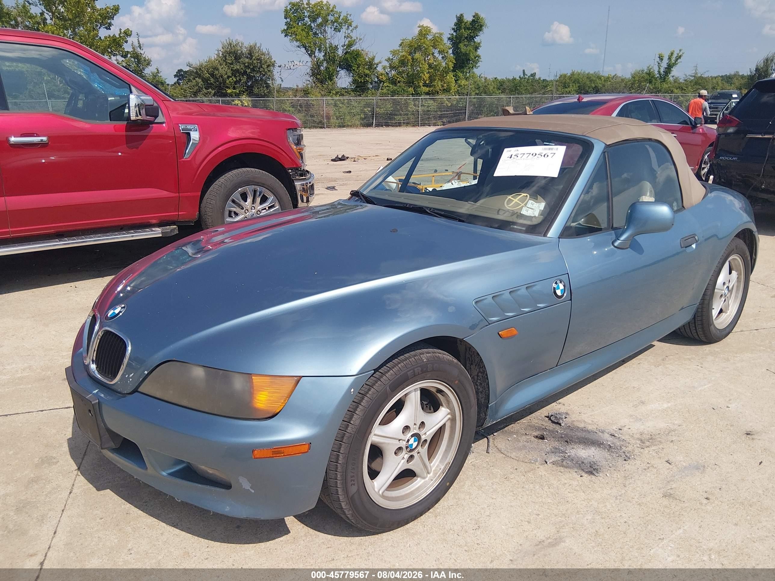 1998 Bmw Z3 1.9 Blue vin: 4USCH7337WLD16908