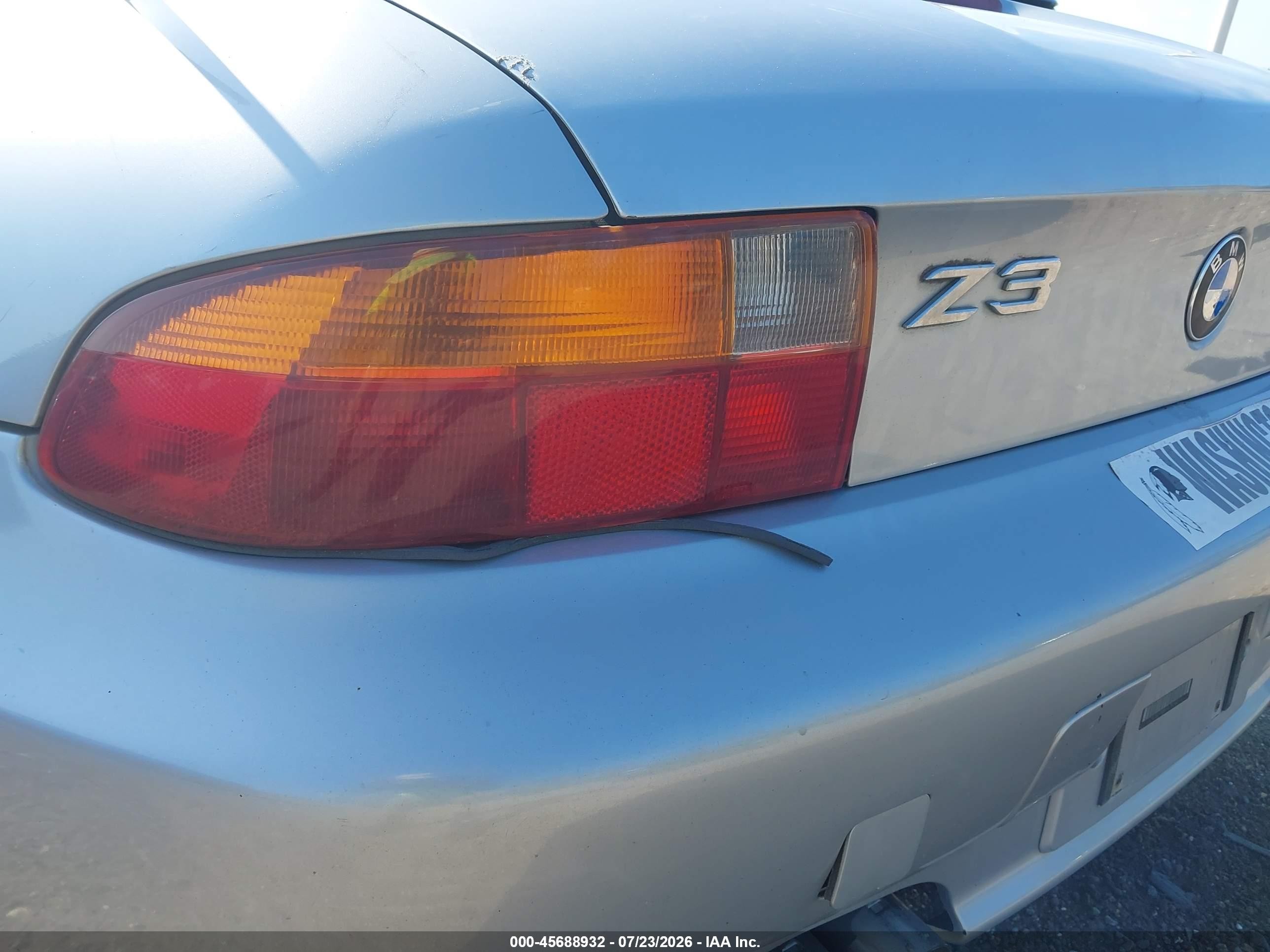 1999 Bmw Z3 2.3 Silver vin: 4USCH9339XLF82363
