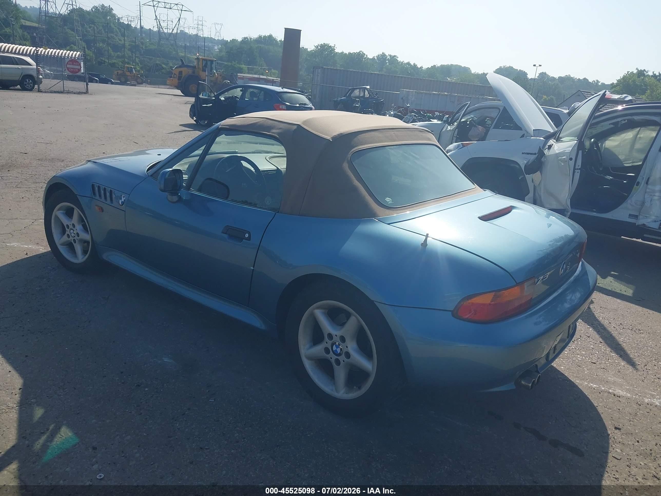 1998 Bmw Z3 2.8 Light Blue vin: 4USCJ3322WLC09866