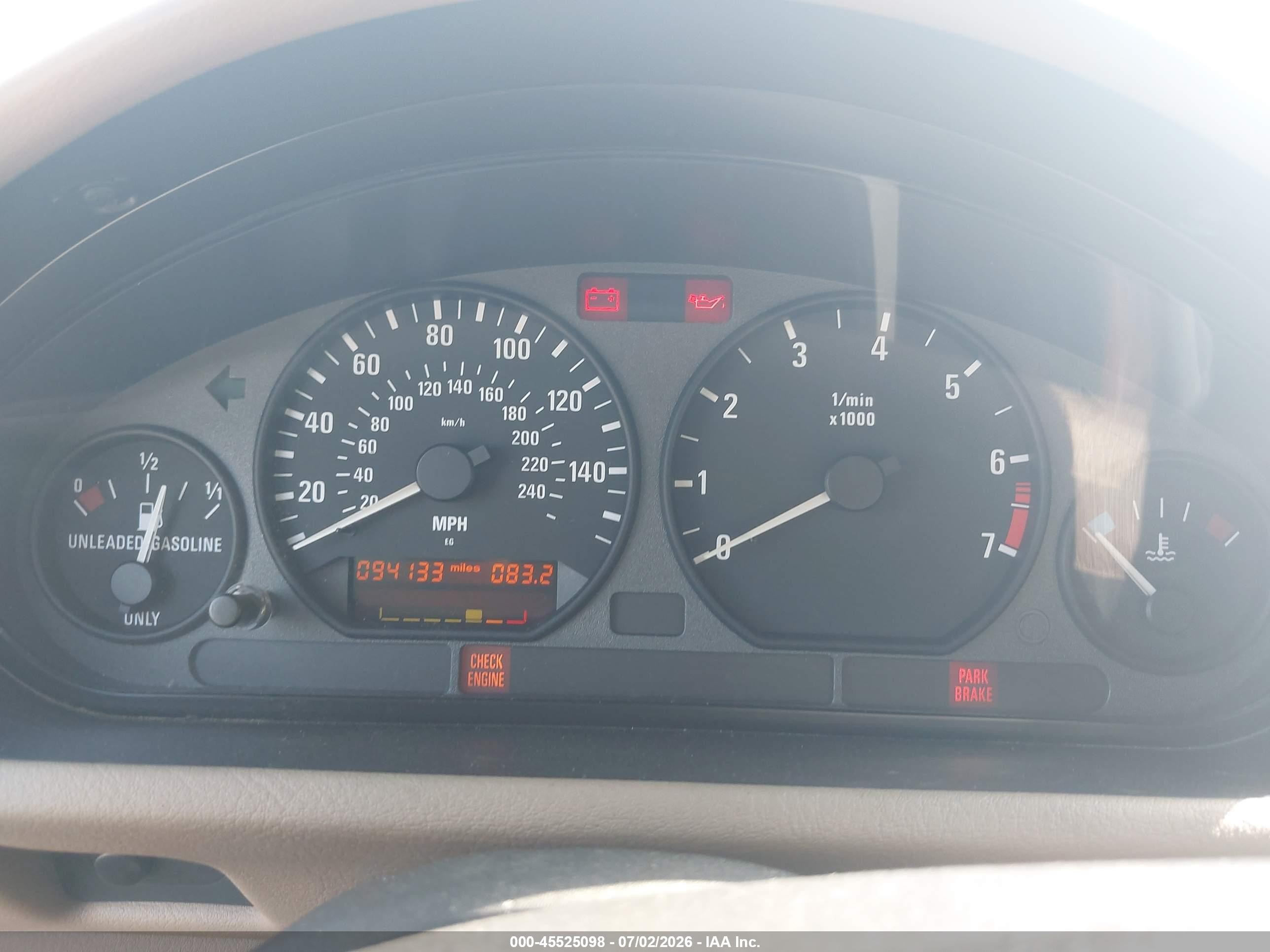 1998 Bmw Z3 2.8 Light Blue vin: 4USCJ3322WLC09866