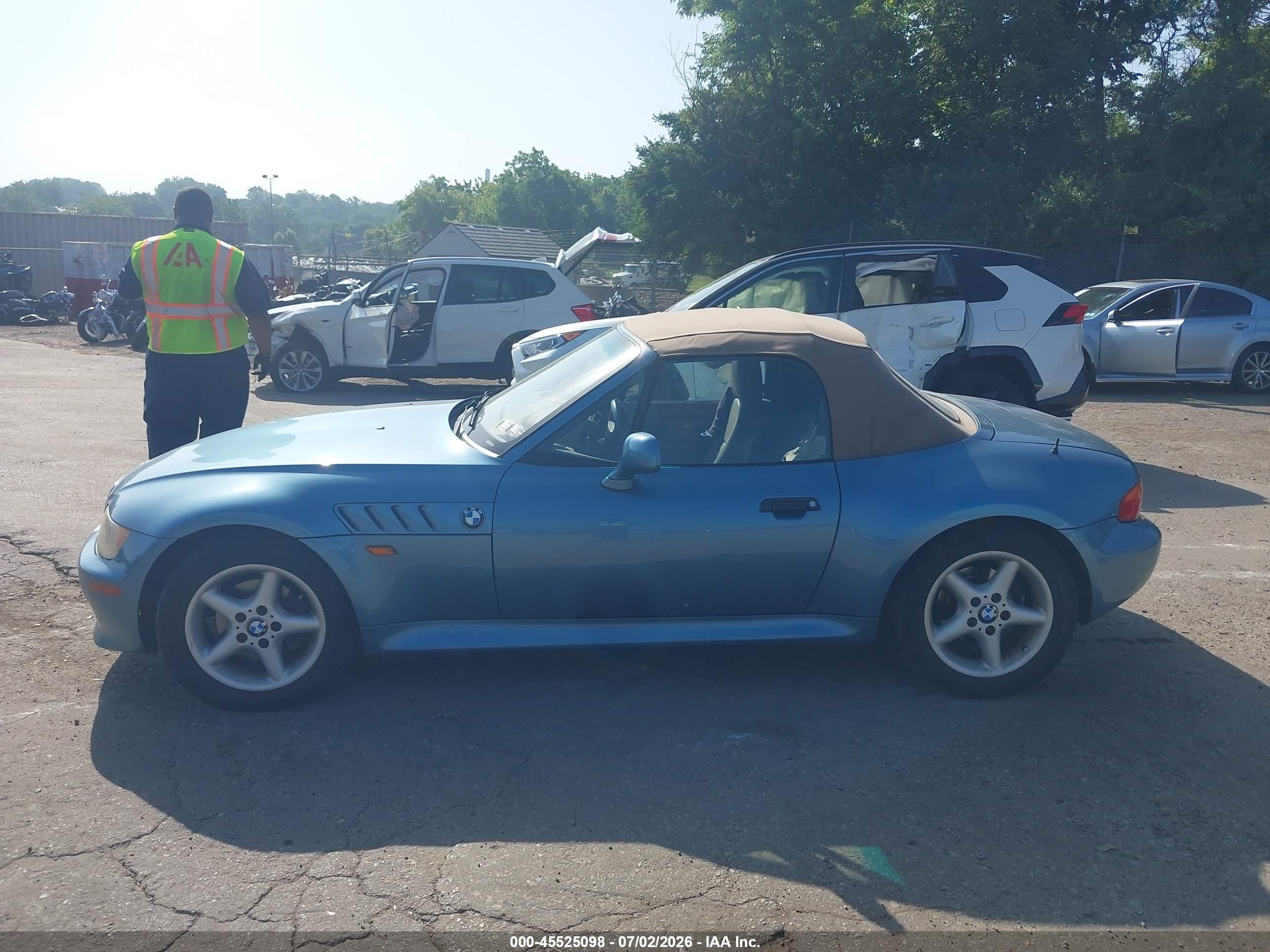 1998 Bmw Z3 2.8 Light Blue vin: 4USCJ3322WLC09866