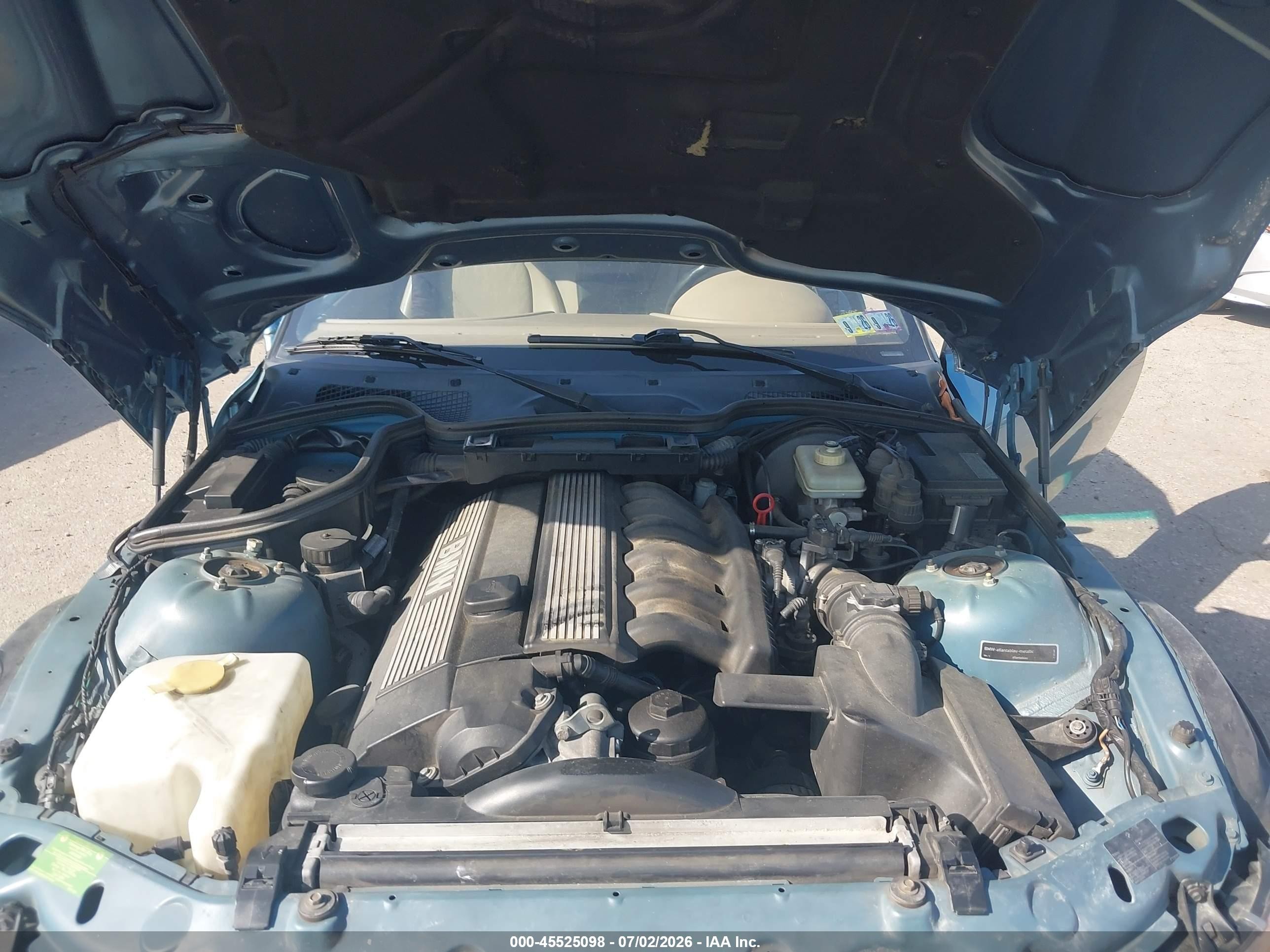 1998 Bmw Z3 2.8 Light Blue vin: 4USCJ3322WLC09866