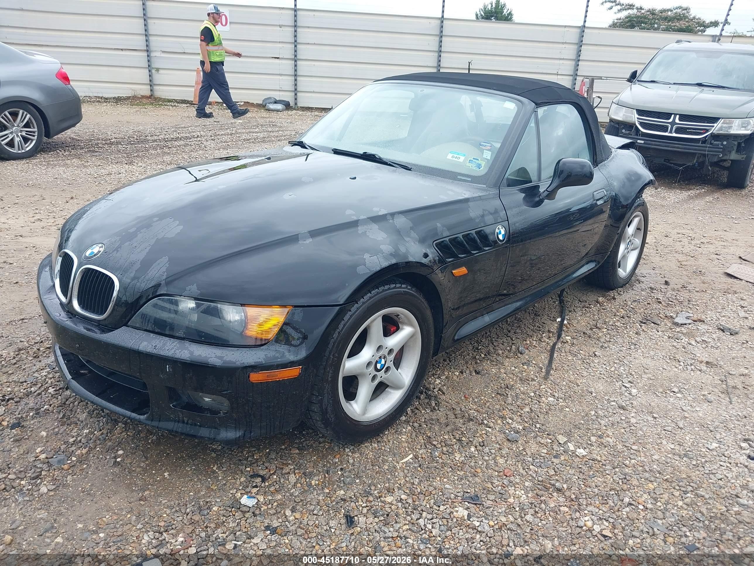 1997 Bmw Z3 2.8l Roadster Black vin: 4USCJ3323VLC02391