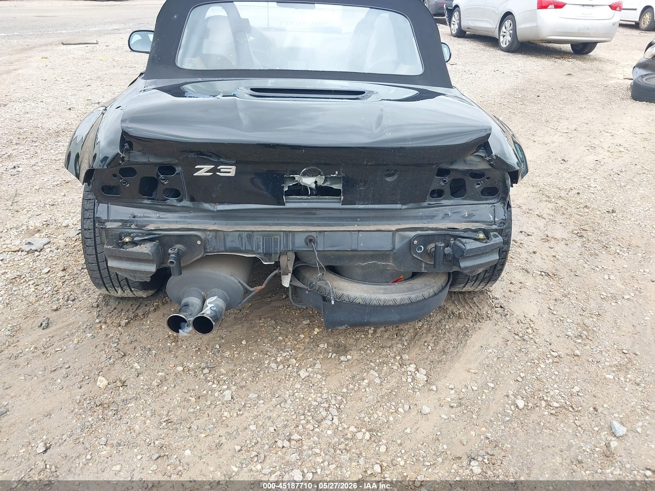 1997 Bmw Z3 2.8l Roadster Black vin: 4USCJ3323VLC02391