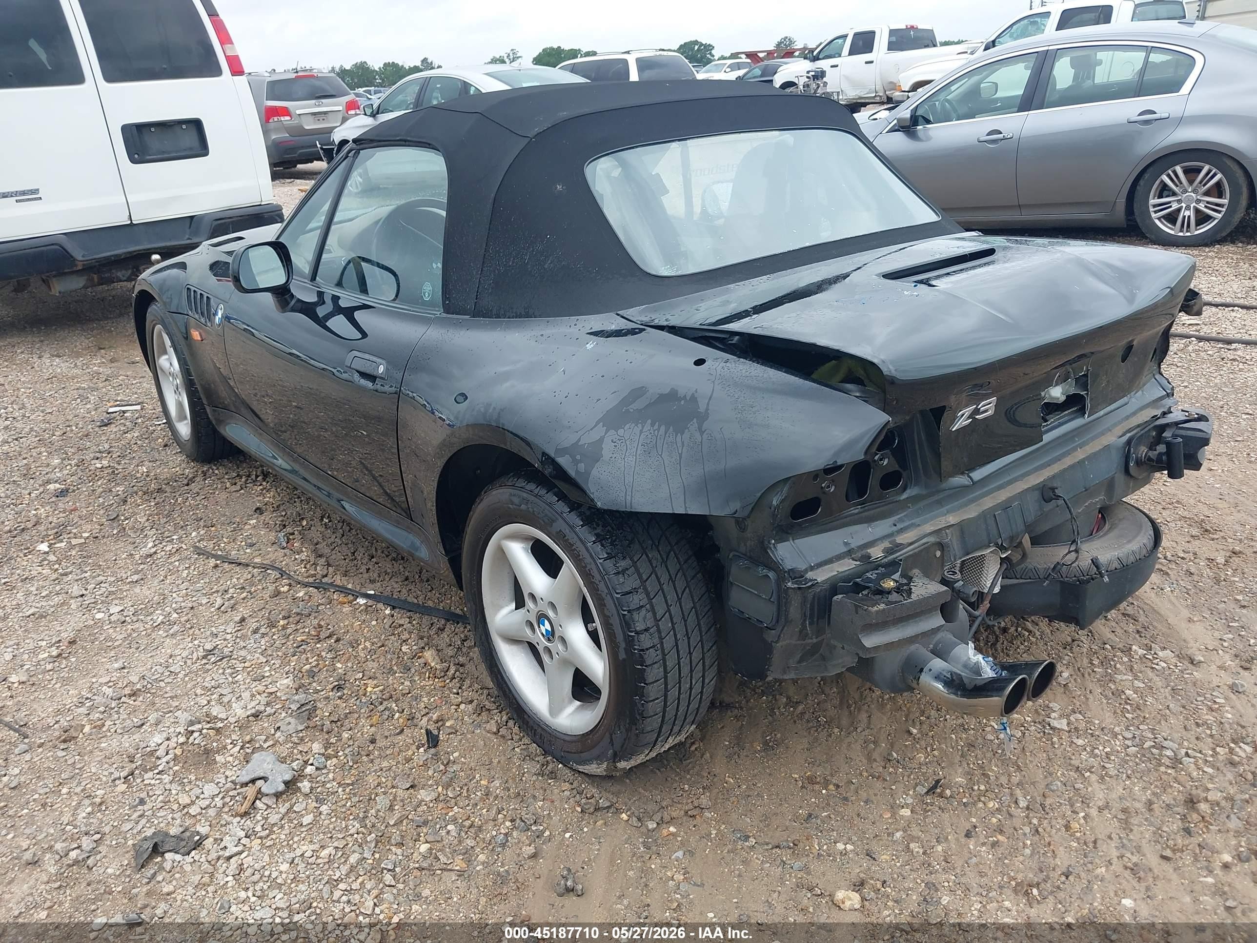 1997 Bmw Z3 2.8l Roadster Black vin: 4USCJ3323VLC02391