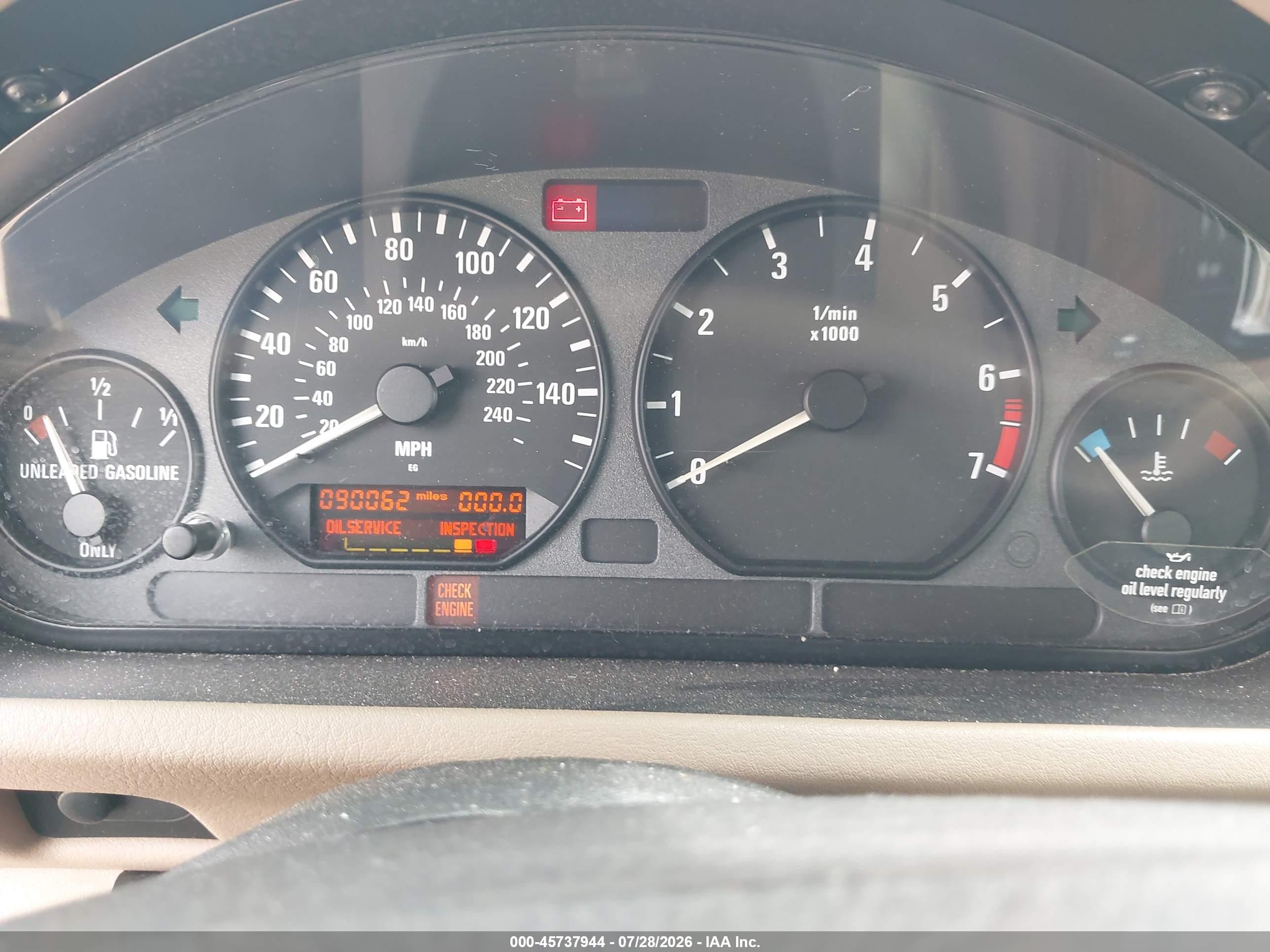 1998 Bmw Z3 2.8 Фиолетовый vin: 4USCJ3325WLB62204