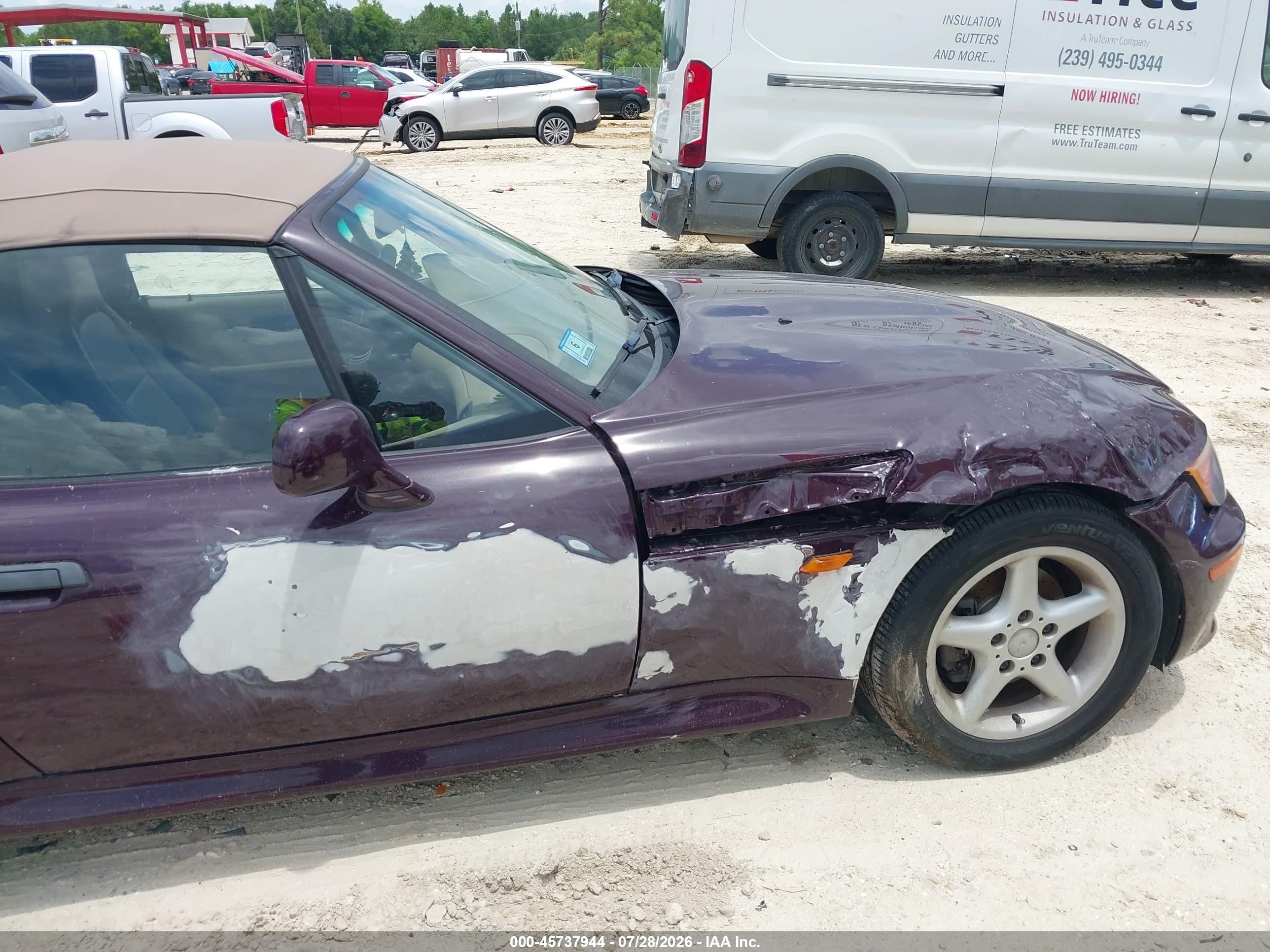 1998 Bmw Z3 2.8 Фиолетовый vin: 4USCJ3325WLB62204