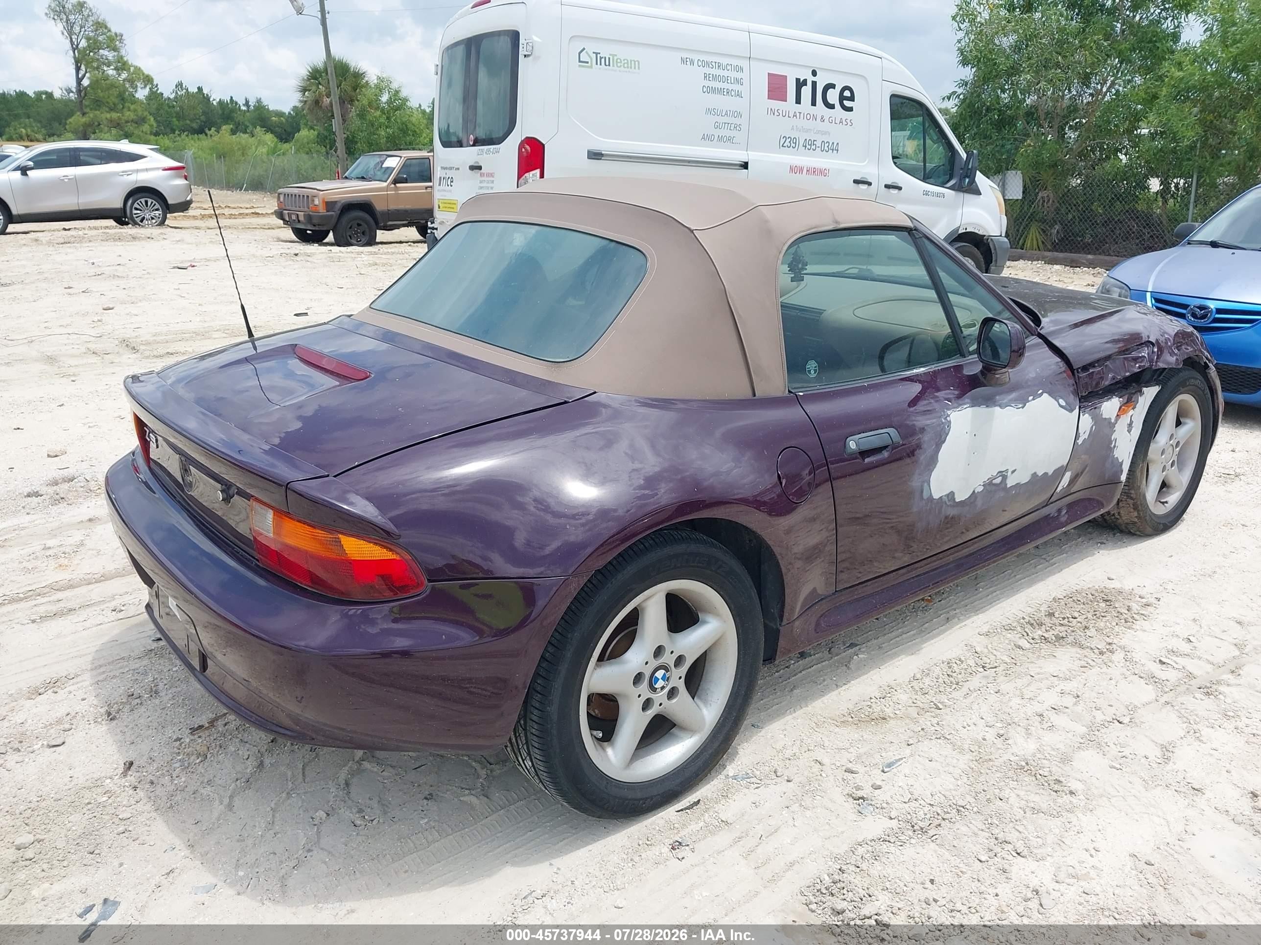 1998 Bmw Z3 2.8 Фиолетовый vin: 4USCJ3325WLB62204