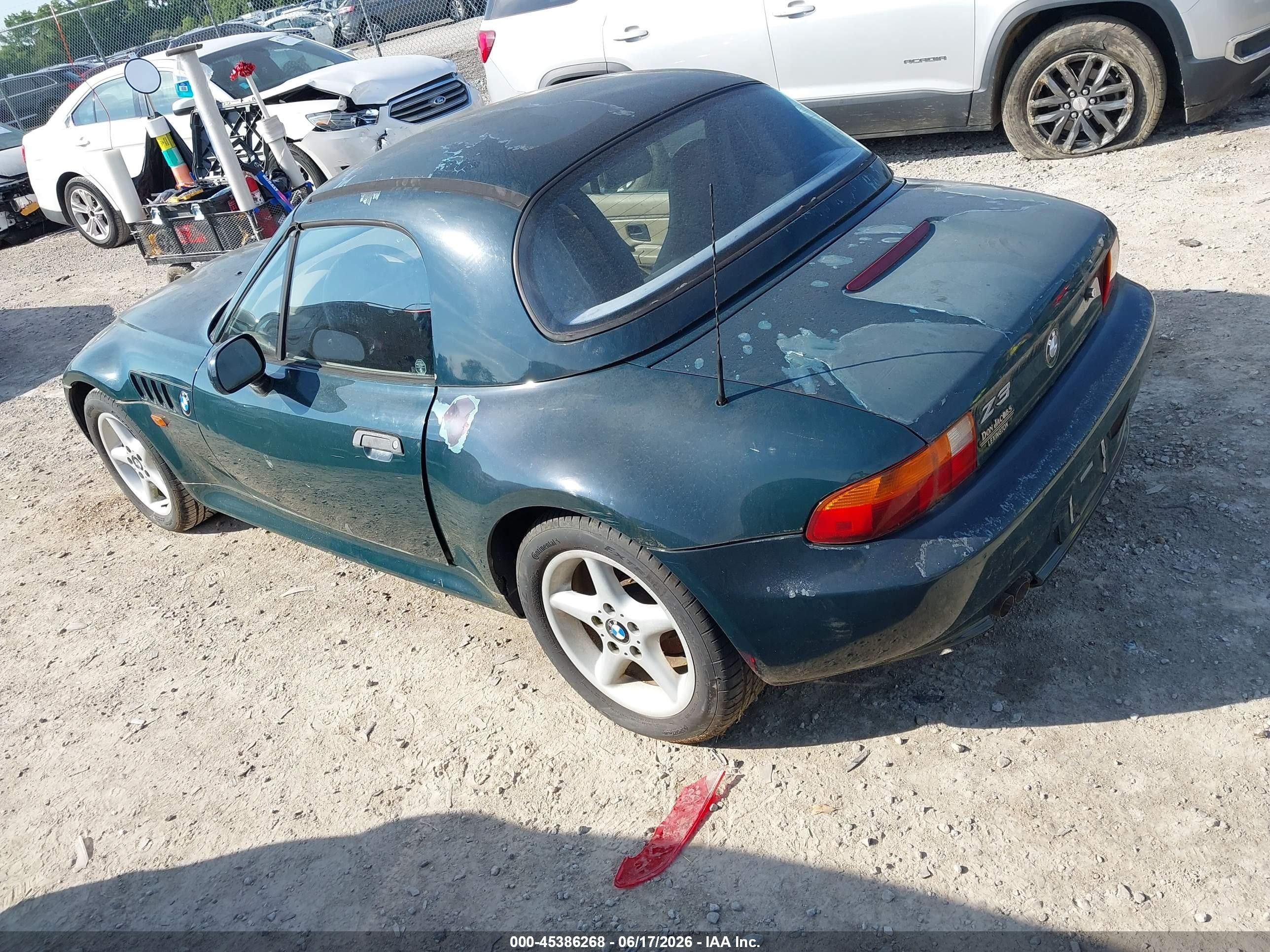 1998 Bmw Z3 2.8 Green vin: 4USCJ3325WLB62896