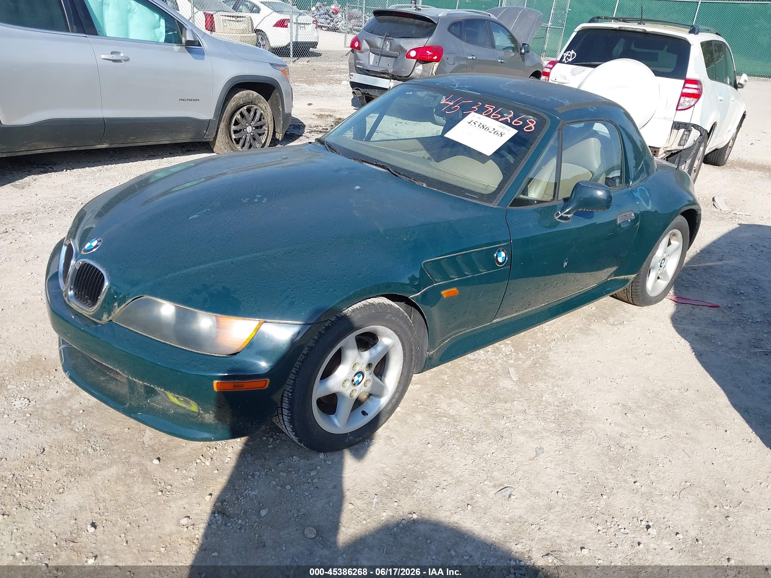 1998 Bmw Z3 2.8 Green vin: 4USCJ3325WLB62896