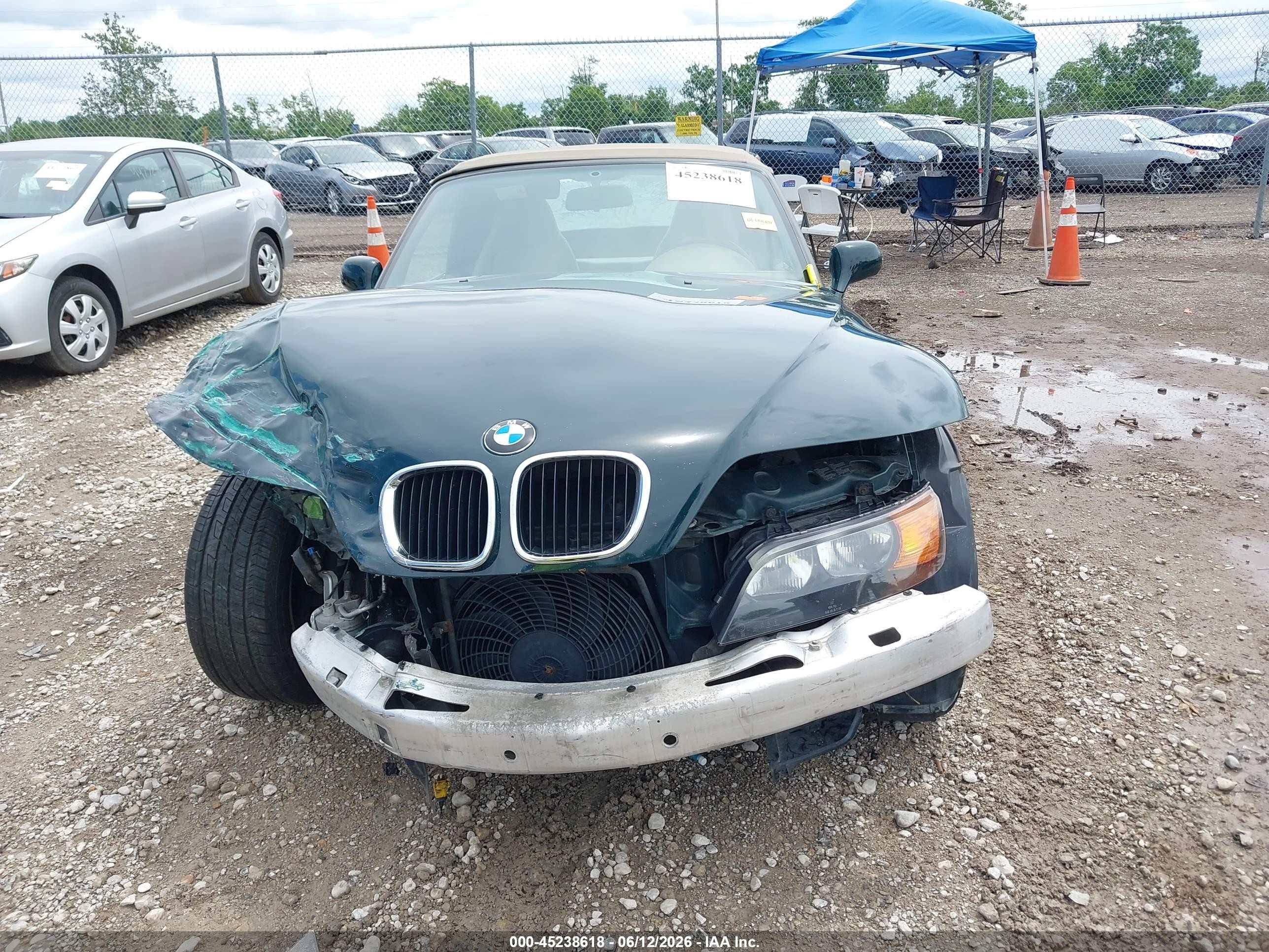 1997 Bmw Z3 2.8l Roadster Зеленый vin: 4USCJ3326VLC04152
