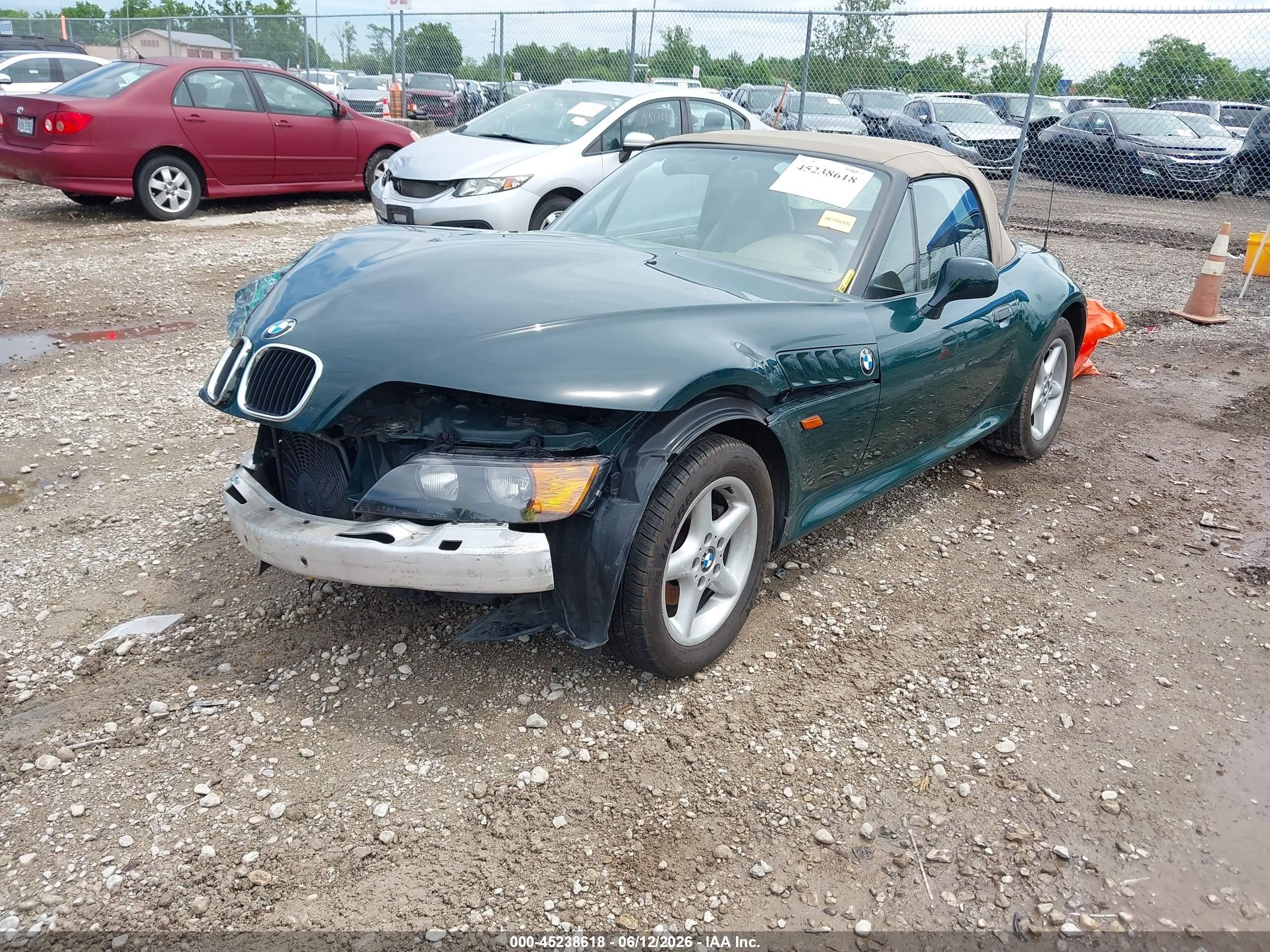 1997 Bmw Z3 2.8l Roadster Зеленый vin: 4USCJ3326VLC04152