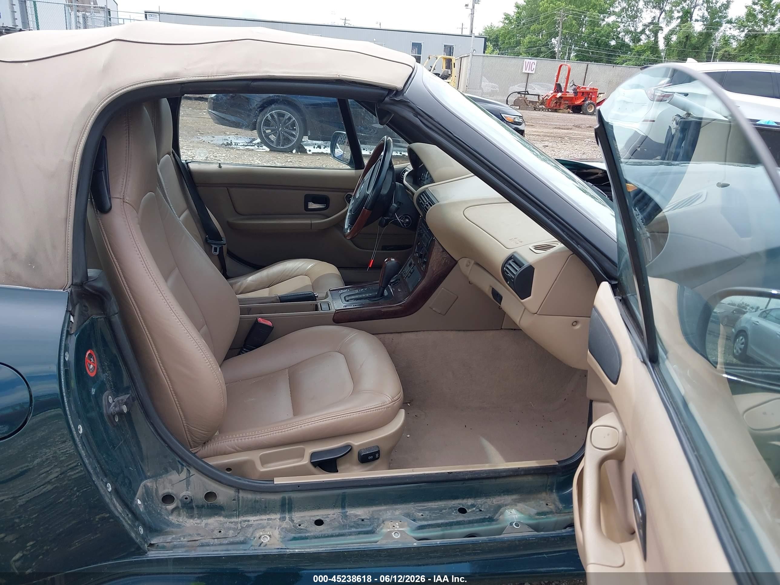 1997 Bmw Z3 2.8l Roadster Зеленый vin: 4USCJ3326VLC04152