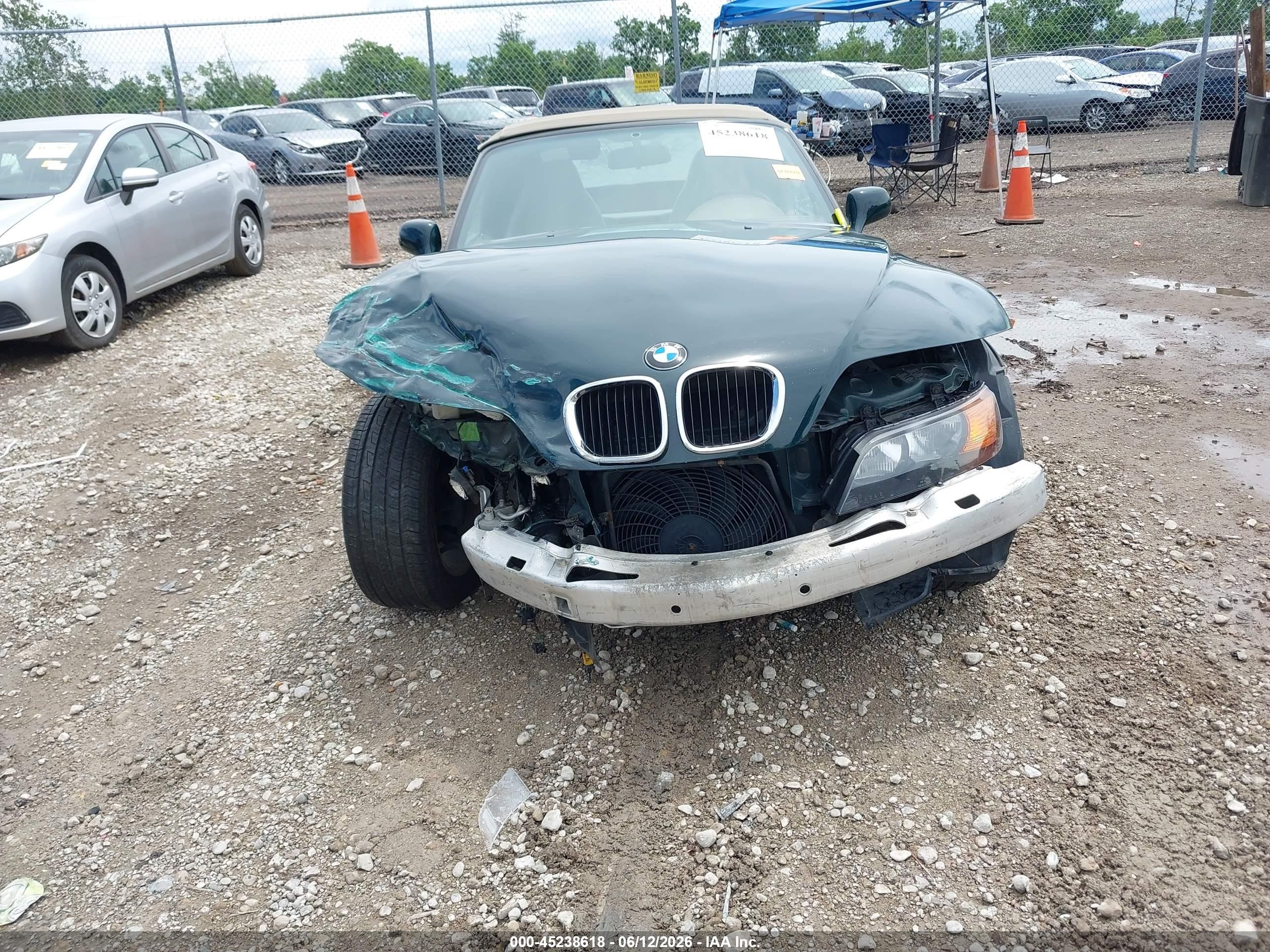 1997 Bmw Z3 2.8l Roadster Зеленый vin: 4USCJ3326VLC04152