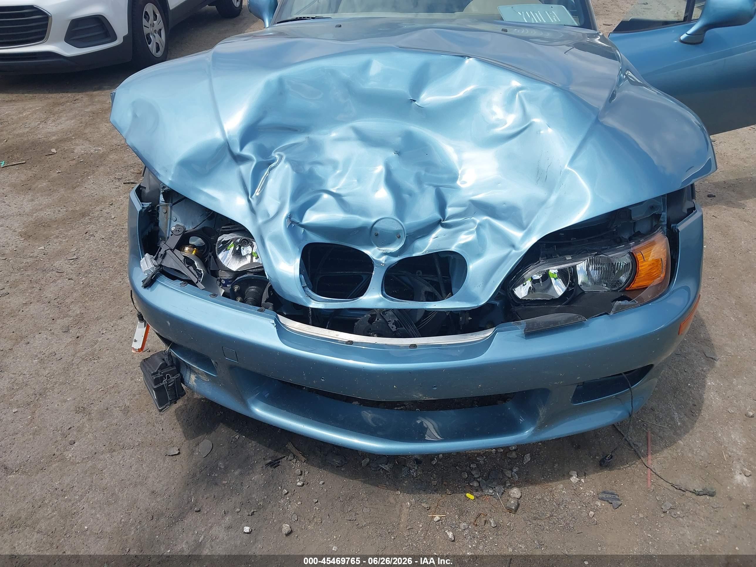 1998 Bmw Z3 2.8 Blue vin: 4USCJ3326WLC11653