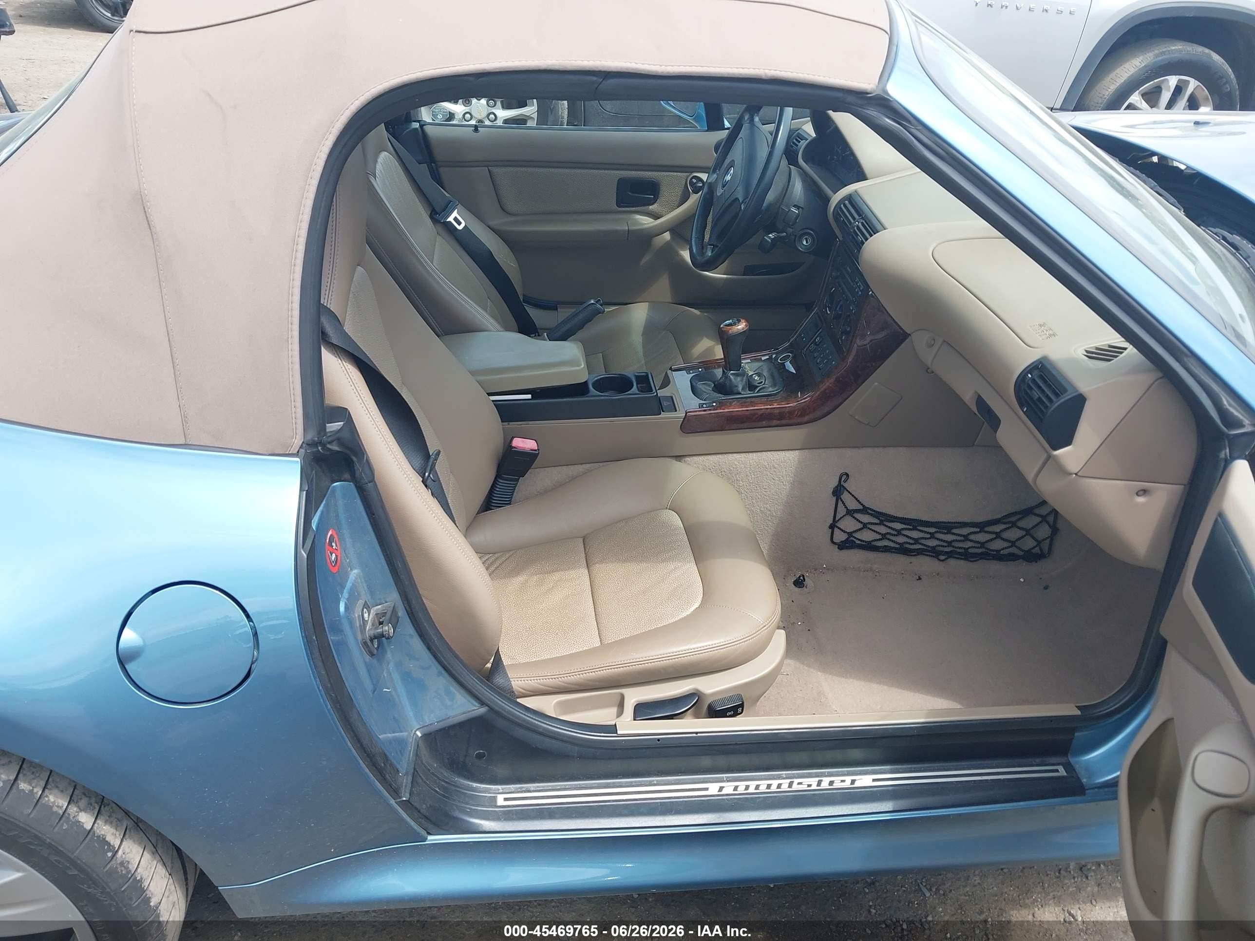 1998 Bmw Z3 2.8 Blue vin: 4USCJ3326WLC11653