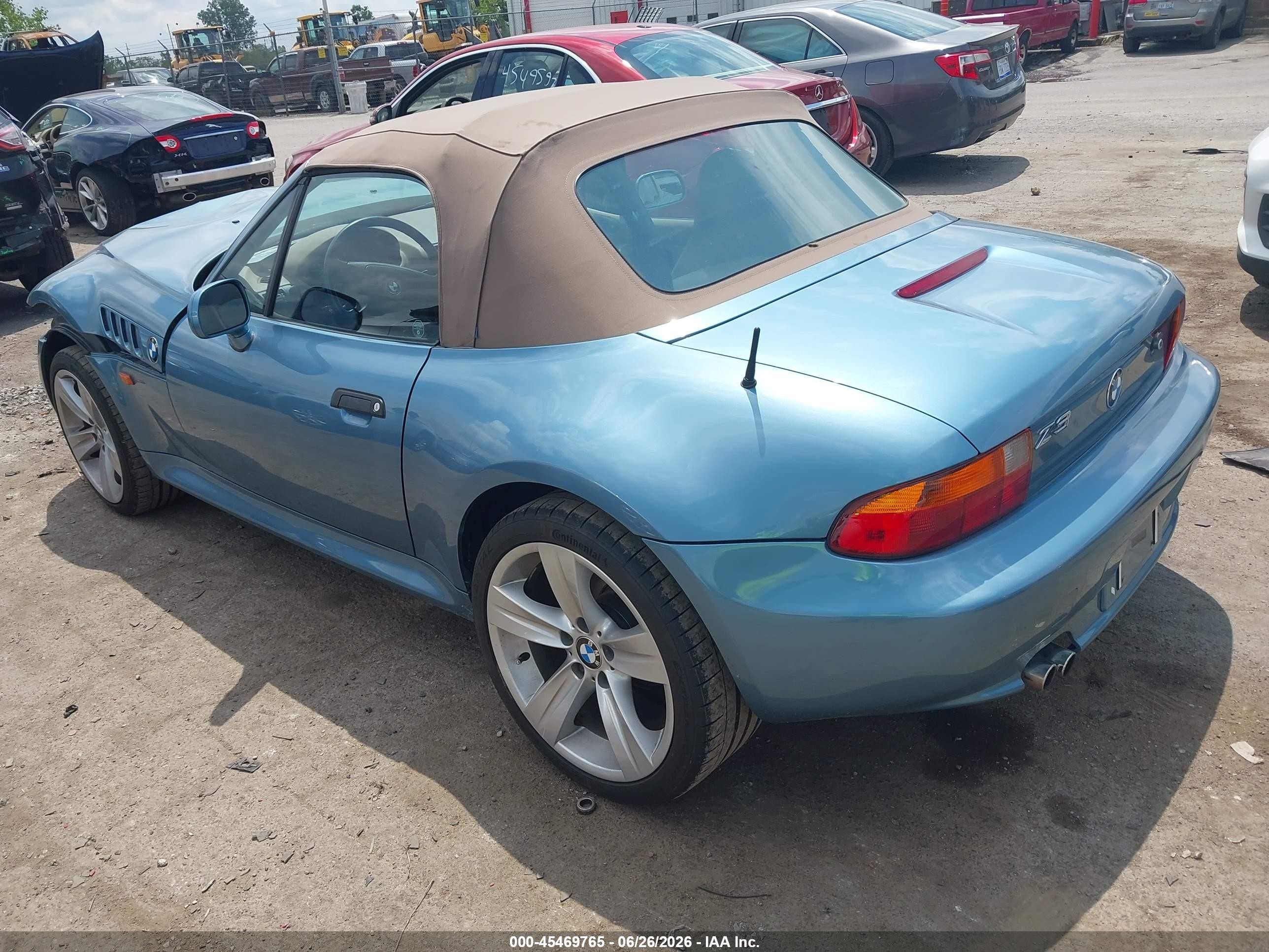 1998 Bmw Z3 2.8 Blue vin: 4USCJ3326WLC11653