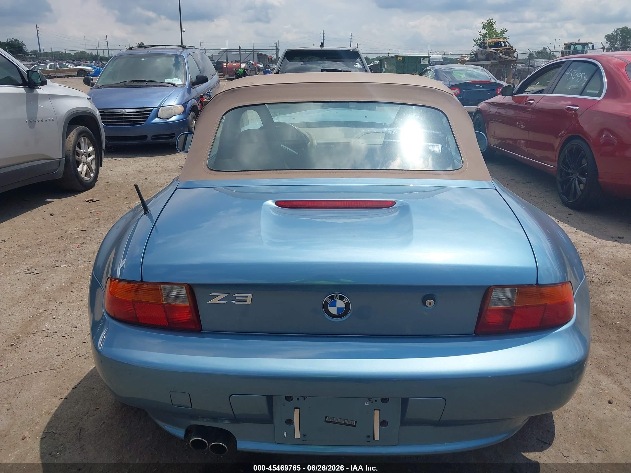 1998 Bmw Z3 2.8 Blue vin: 4USCJ3326WLC11653