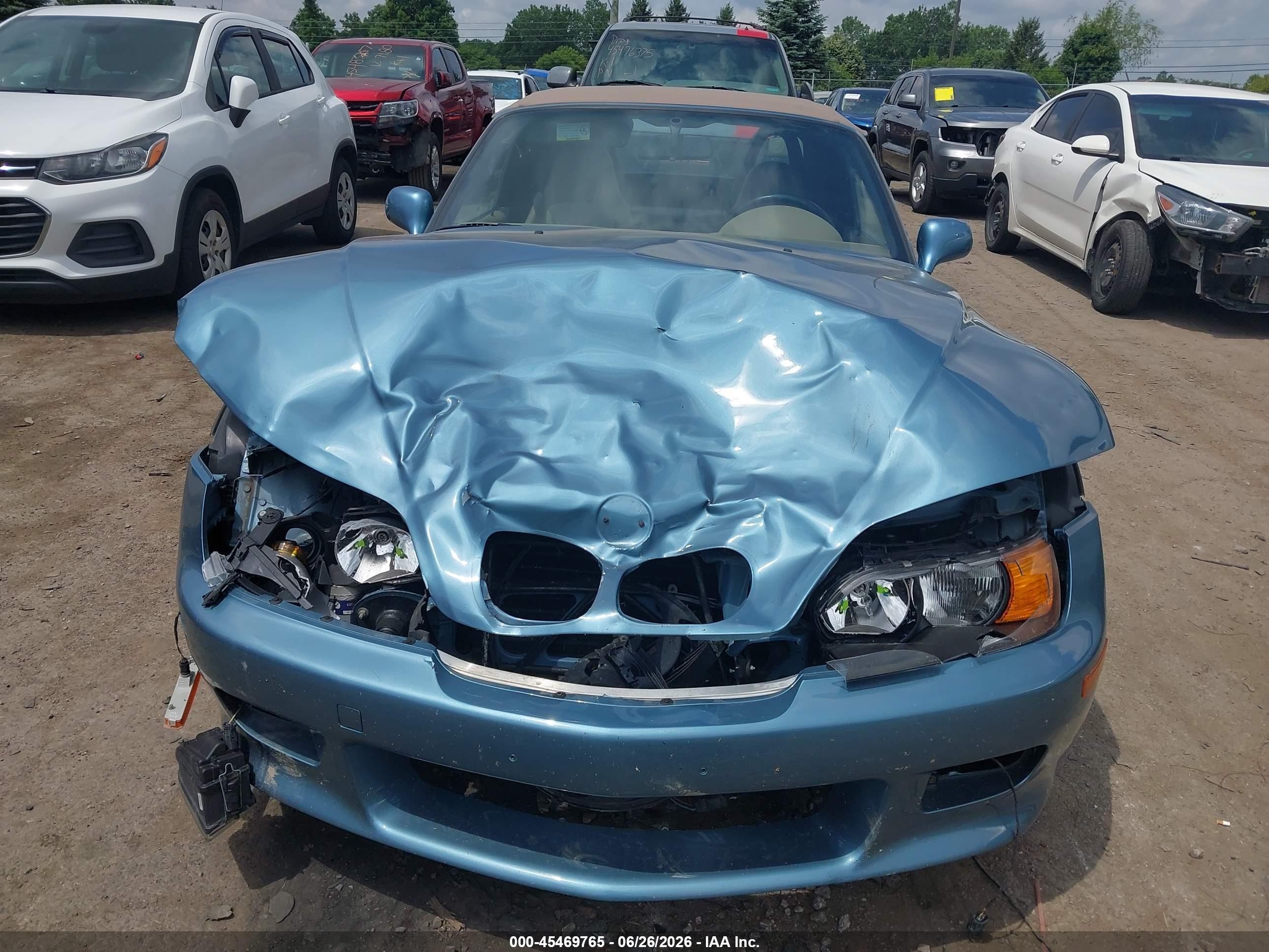 1998 Bmw Z3 2.8 Blue vin: 4USCJ3326WLC11653