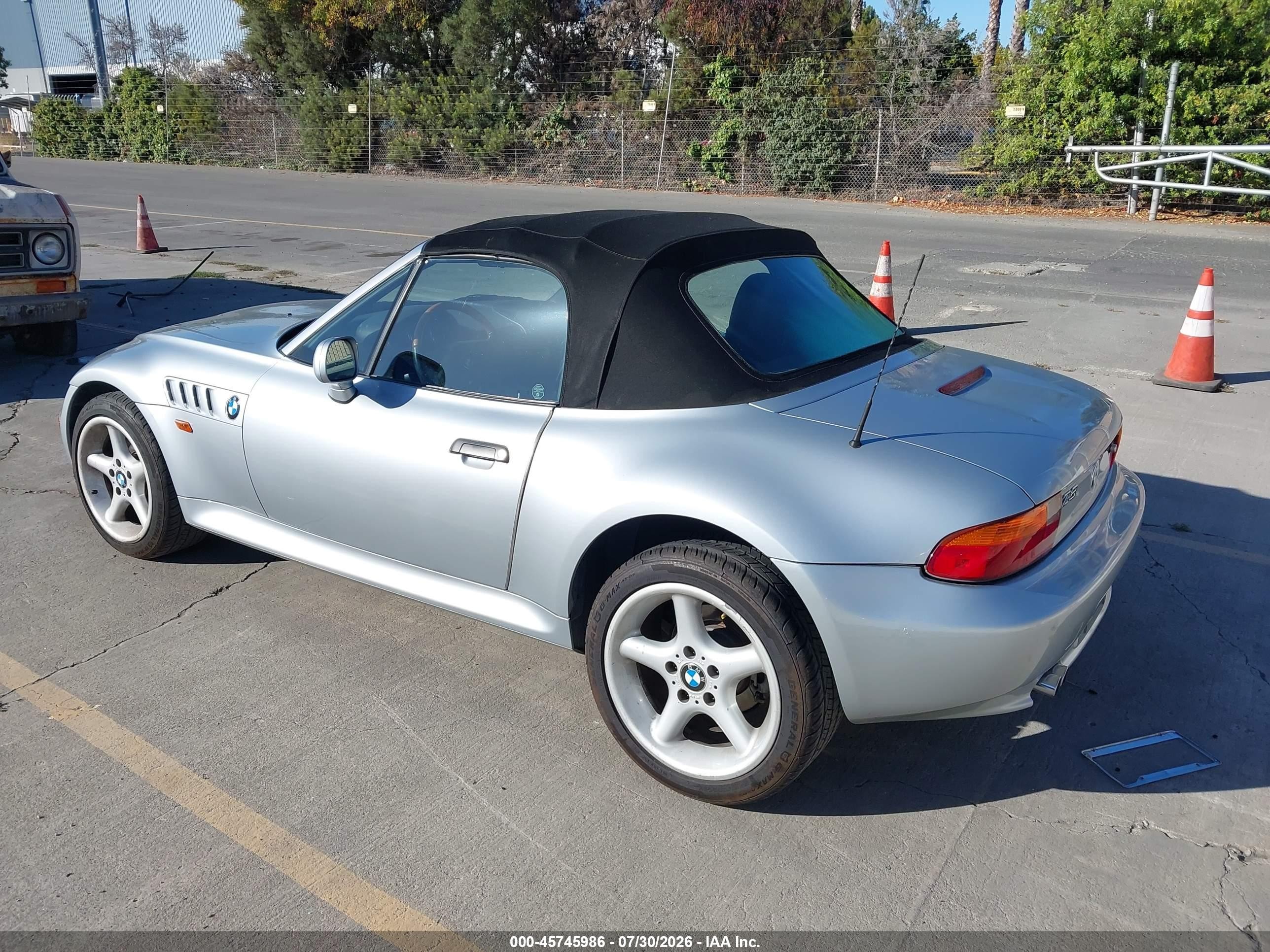 1997 Bmw Z3 2.8l Roadster Silver vin: 4USCJ332XVLC08074
