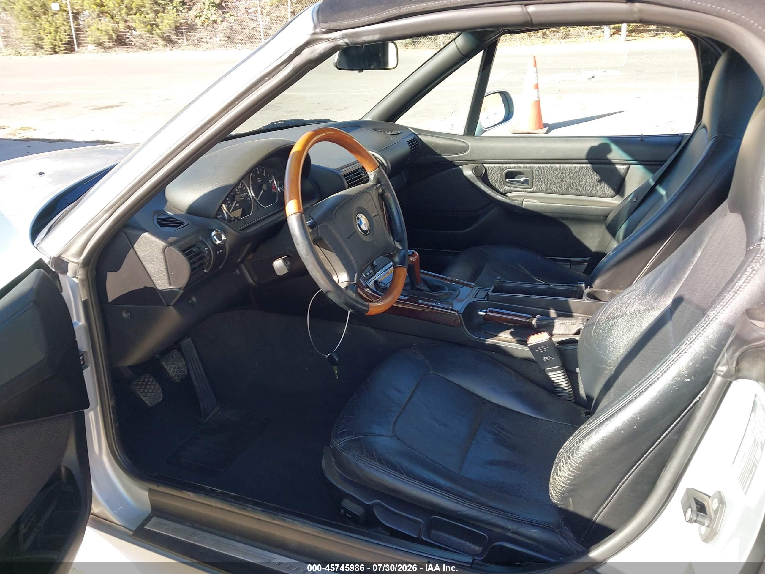 1997 Bmw Z3 2.8l Roadster Silver vin: 4USCJ332XVLC08074
