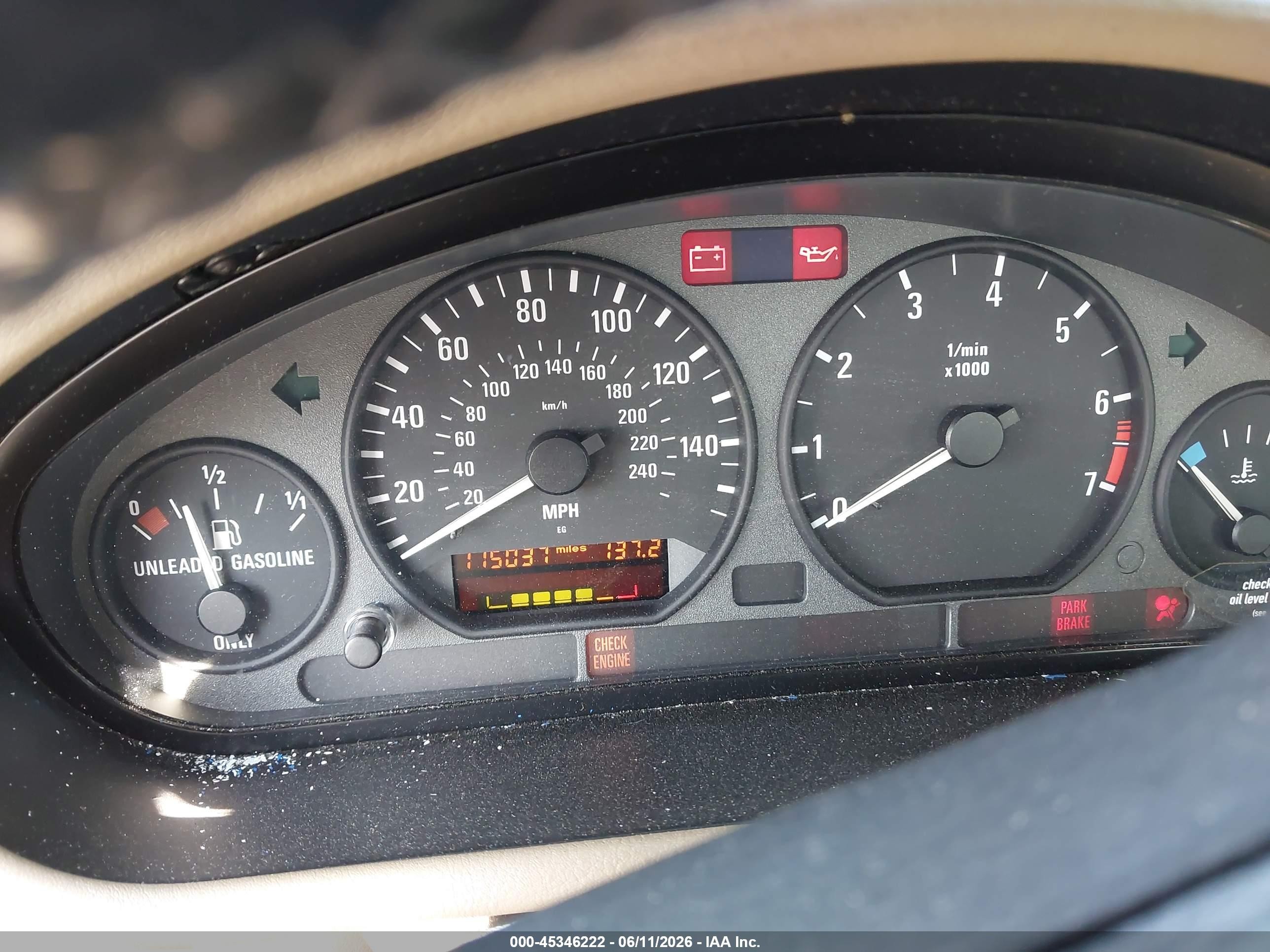 1998 Bmw Z3 2.8 Blue vin: 4USCJ333XWLG20067