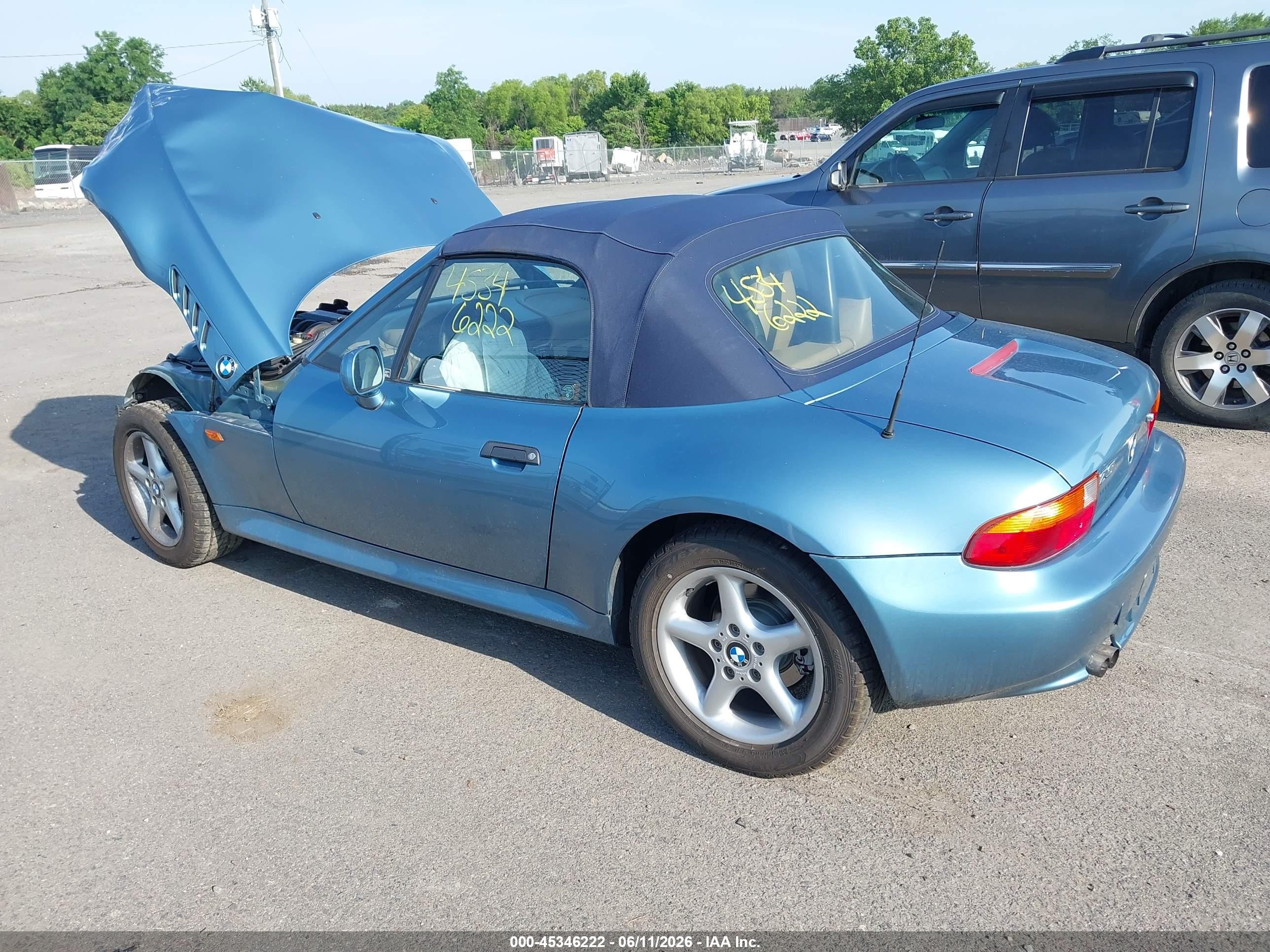 1998 Bmw Z3 2.8 Blue vin: 4USCJ333XWLG20067