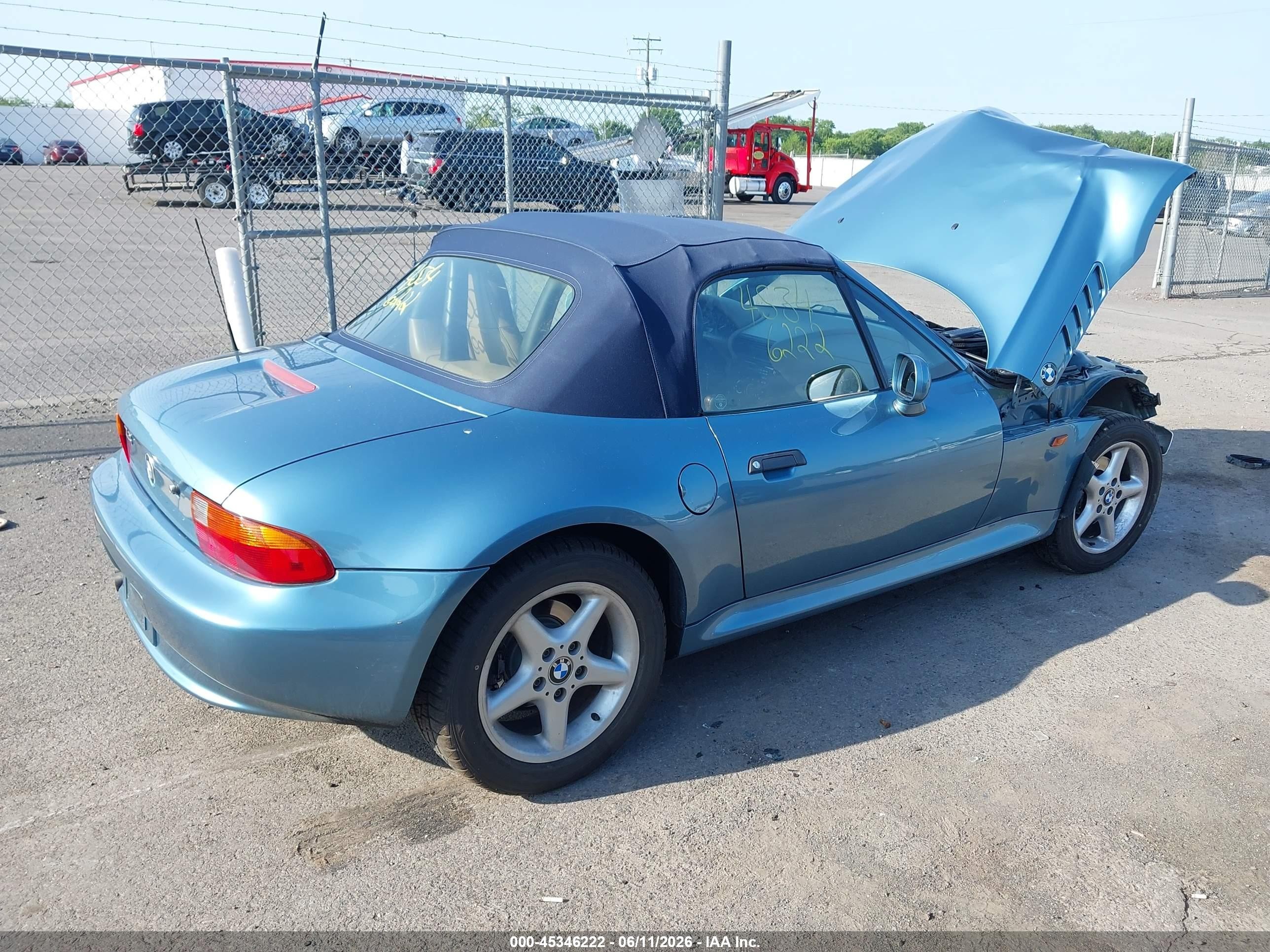 1998 Bmw Z3 2.8 Blue vin: 4USCJ333XWLG20067