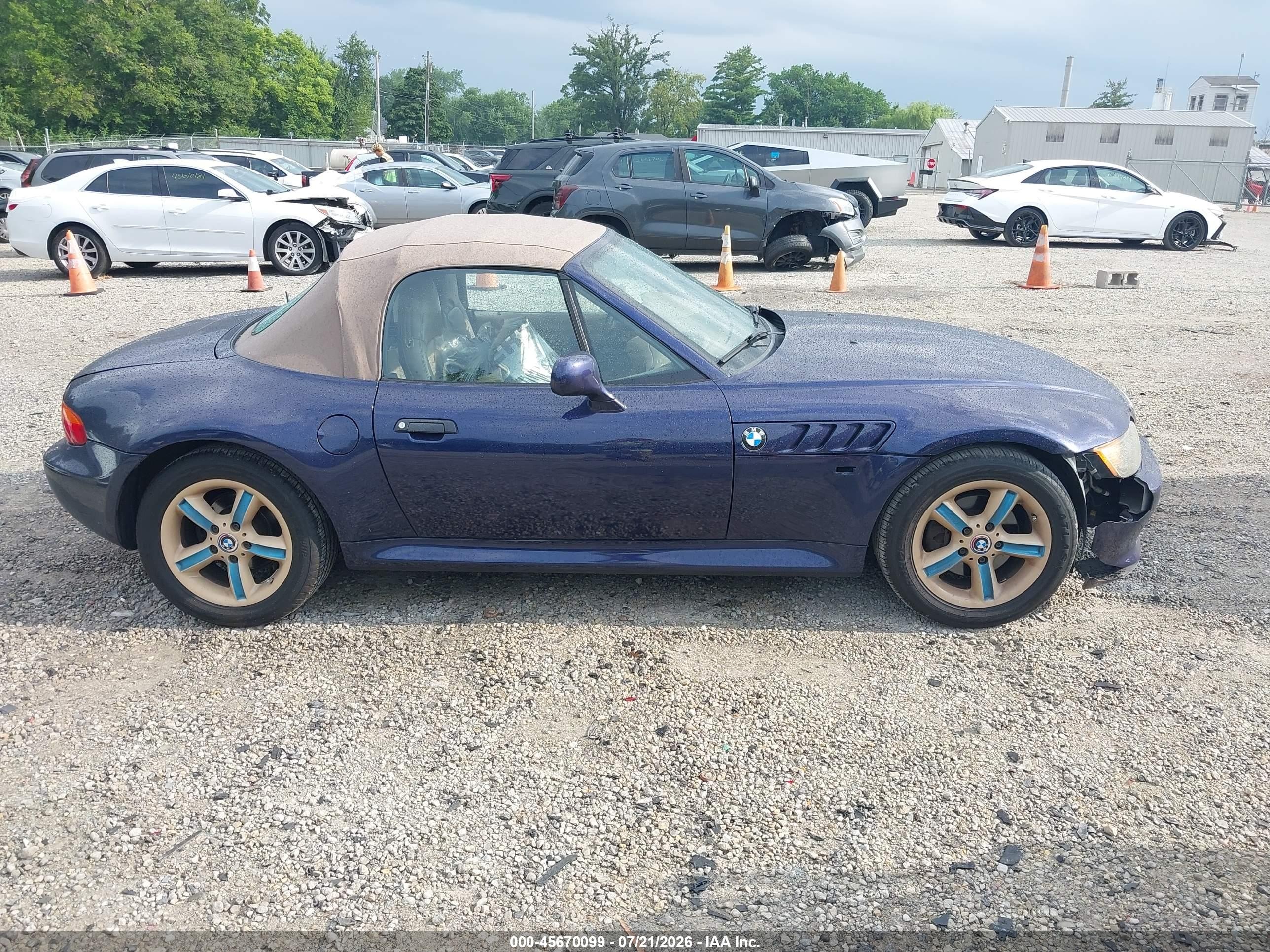 1998 Bmw Z3 2.8 Blue vin: 4USCJ333XWLG20702
