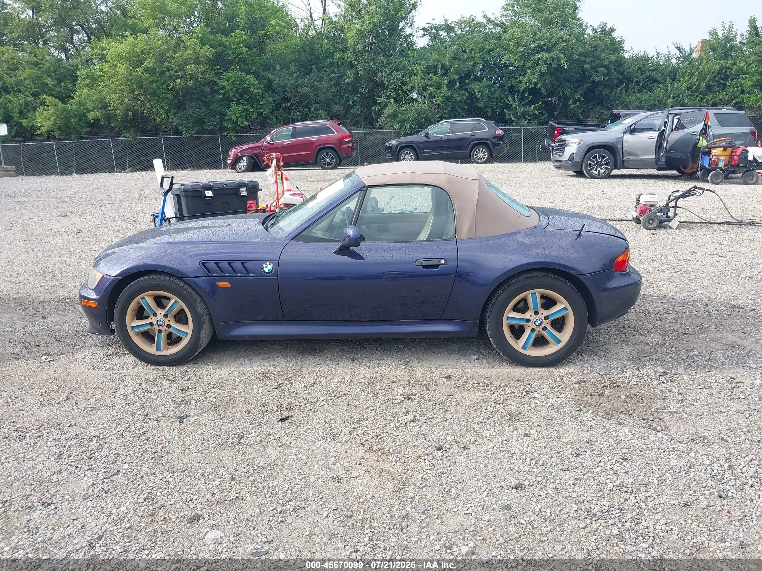 1998 Bmw Z3 2.8 Blue vin: 4USCJ333XWLG20702