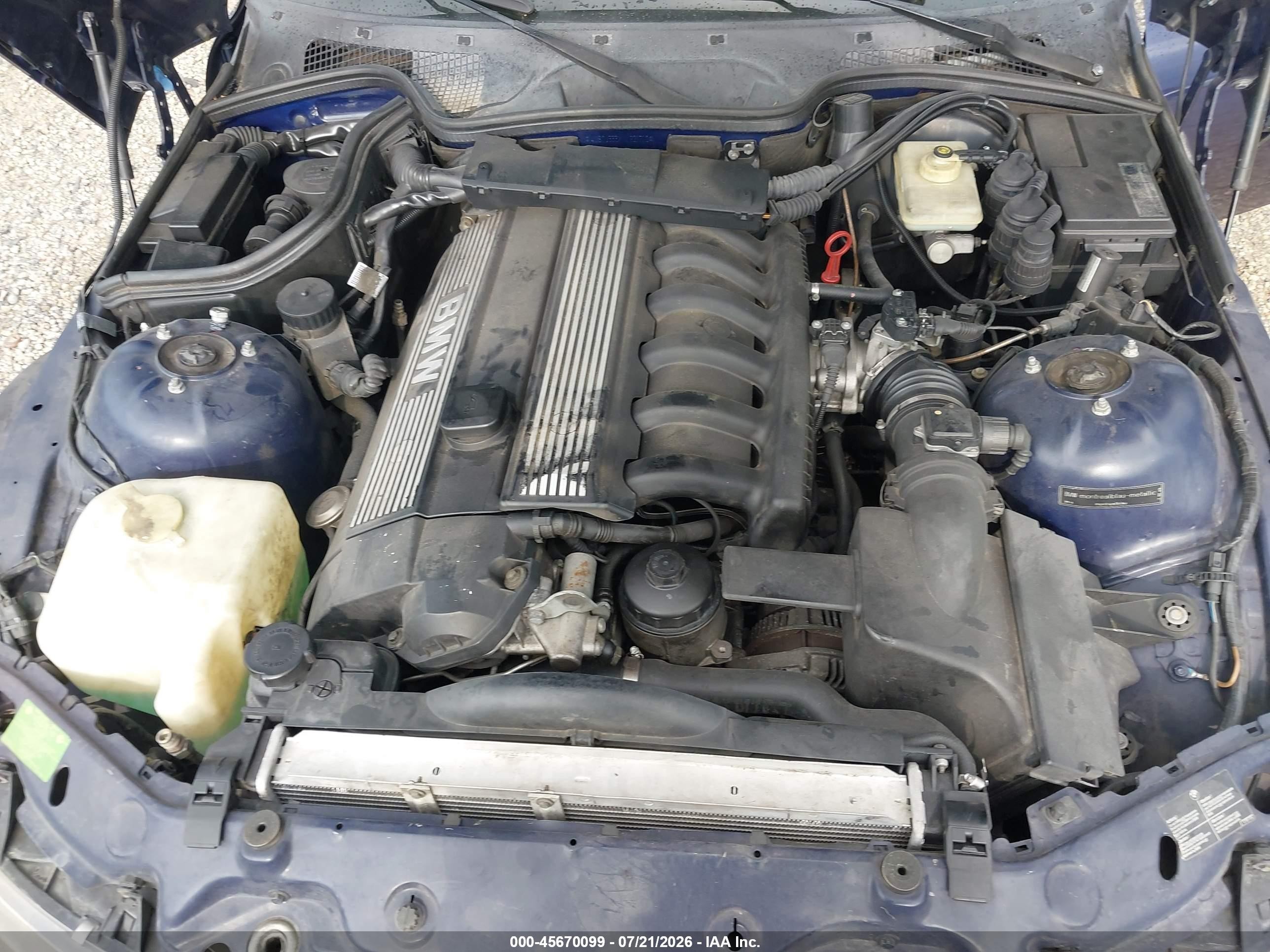 1998 Bmw Z3 2.8 Blue vin: 4USCJ333XWLG20702