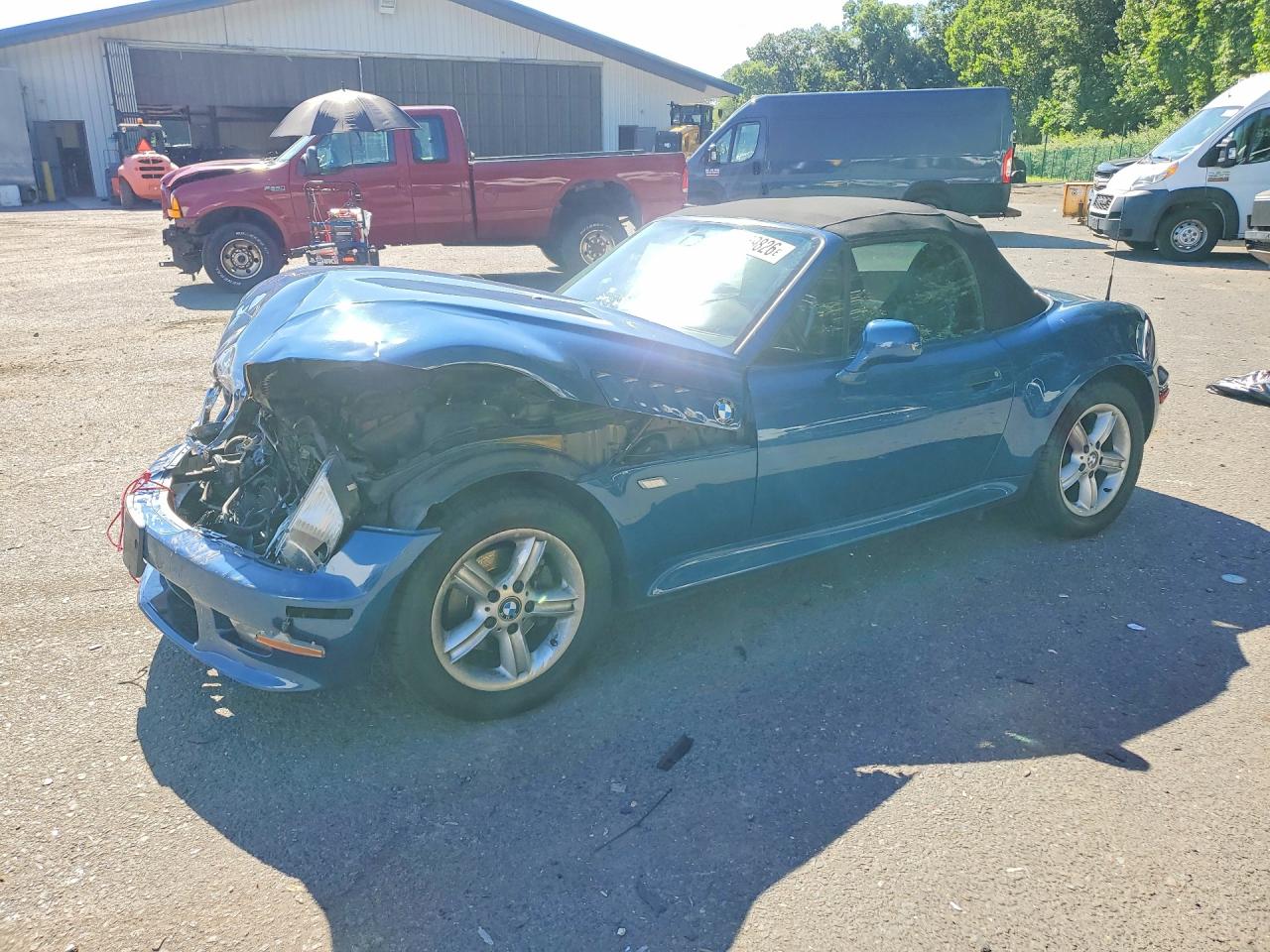 2002 Bmw Z3 2.5 Синий vin: 4USCN33472LK51494