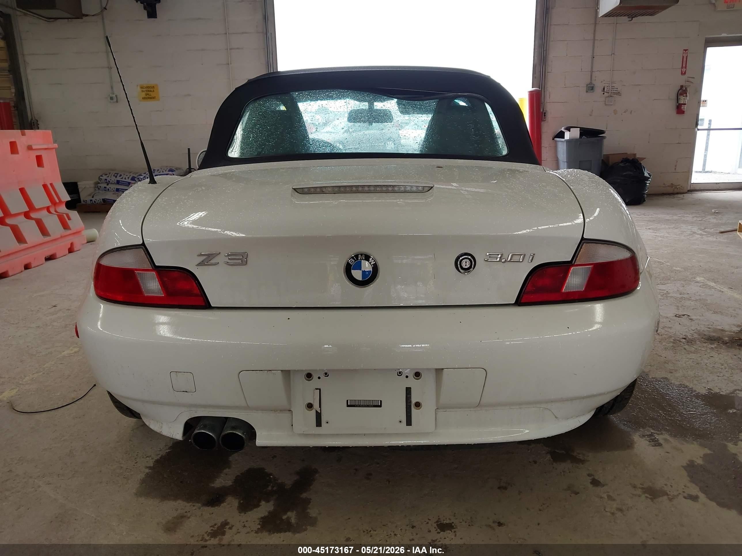 2002 Bmw Z3 3.0i Белый vin: 4USCN534X2LL50810