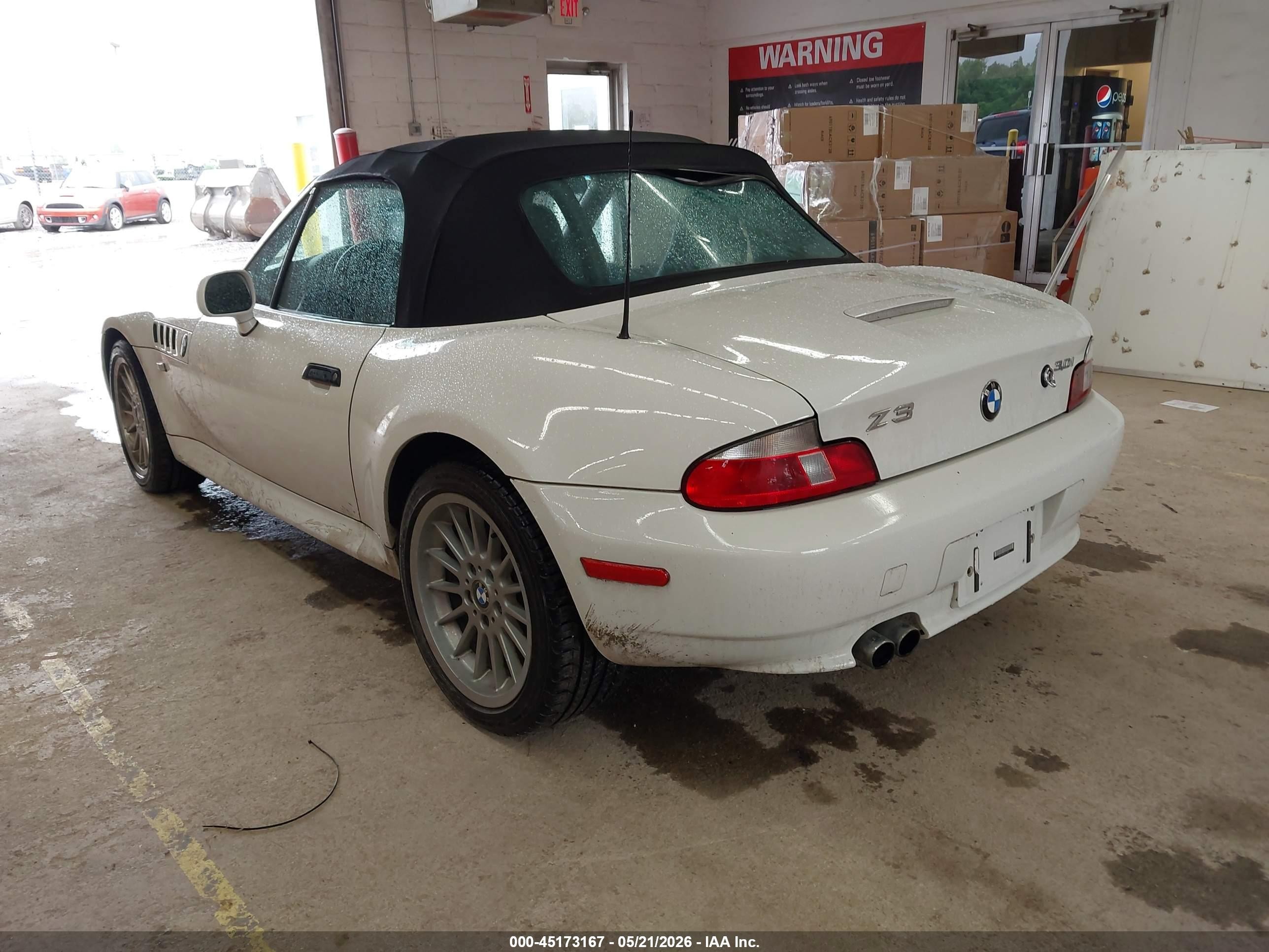 2002 Bmw Z3 3.0i Белый vin: 4USCN534X2LL50810