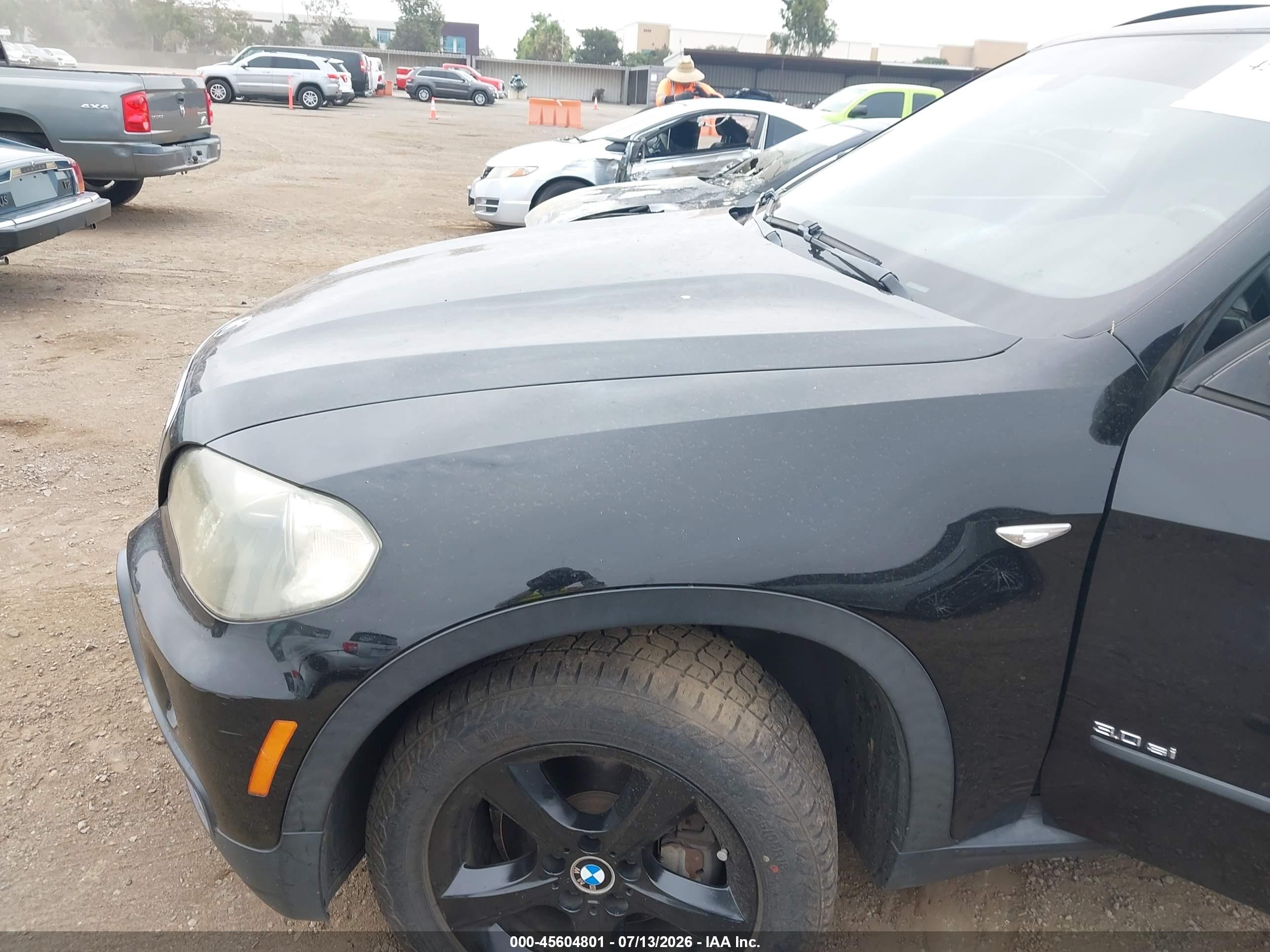 2007 Bmw X5 3.0si Black vin: 4USFE43557LY77791