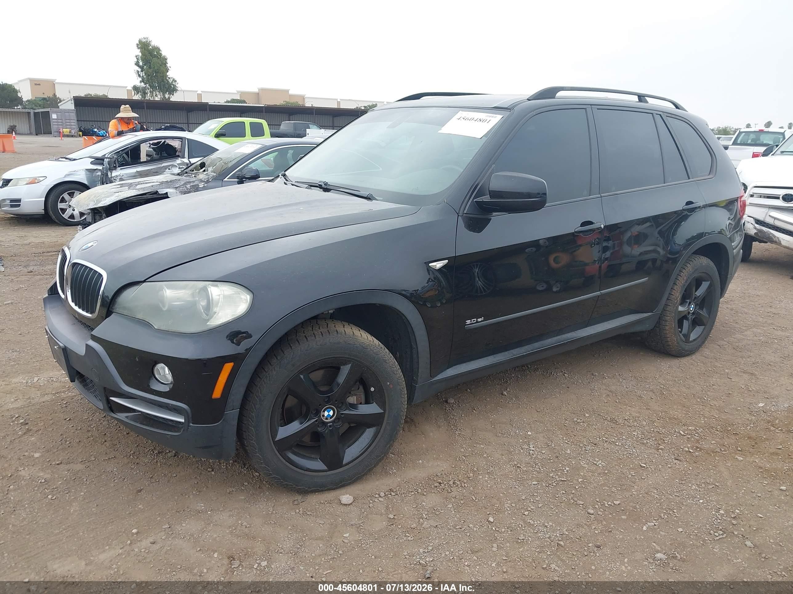 2007 Bmw X5 3.0si Black vin: 4USFE43557LY77791