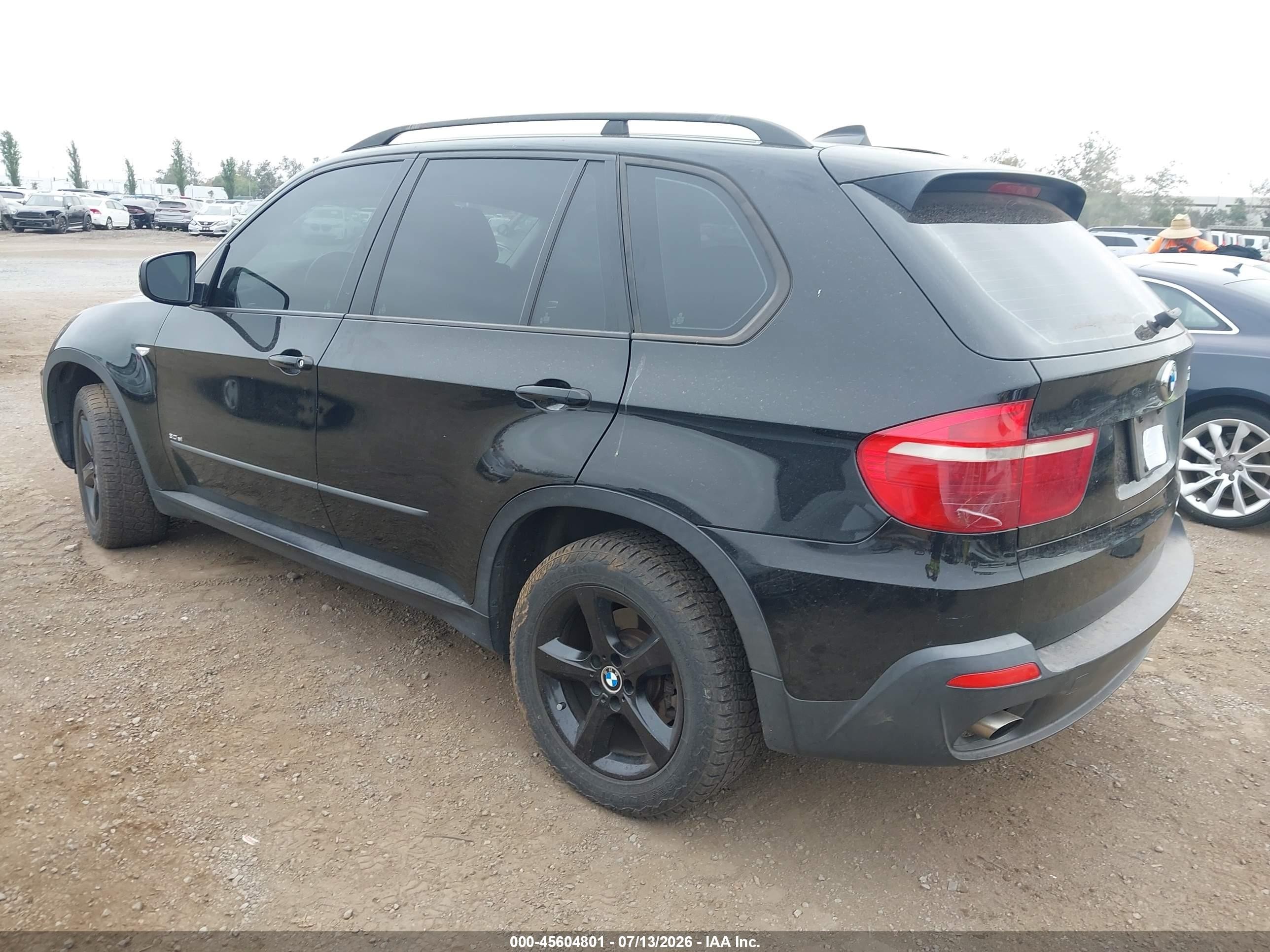 2007 Bmw X5 3.0si Black vin: 4USFE43557LY77791
