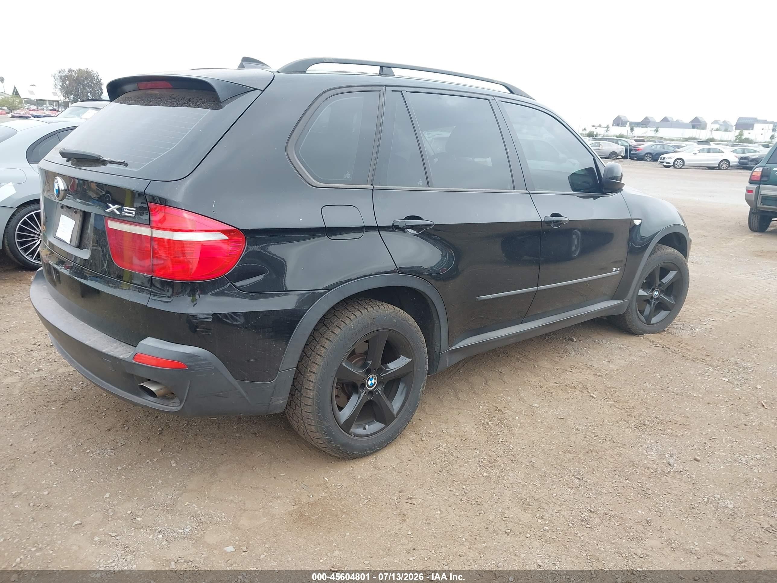 2007 Bmw X5 3.0si Black vin: 4USFE43557LY77791