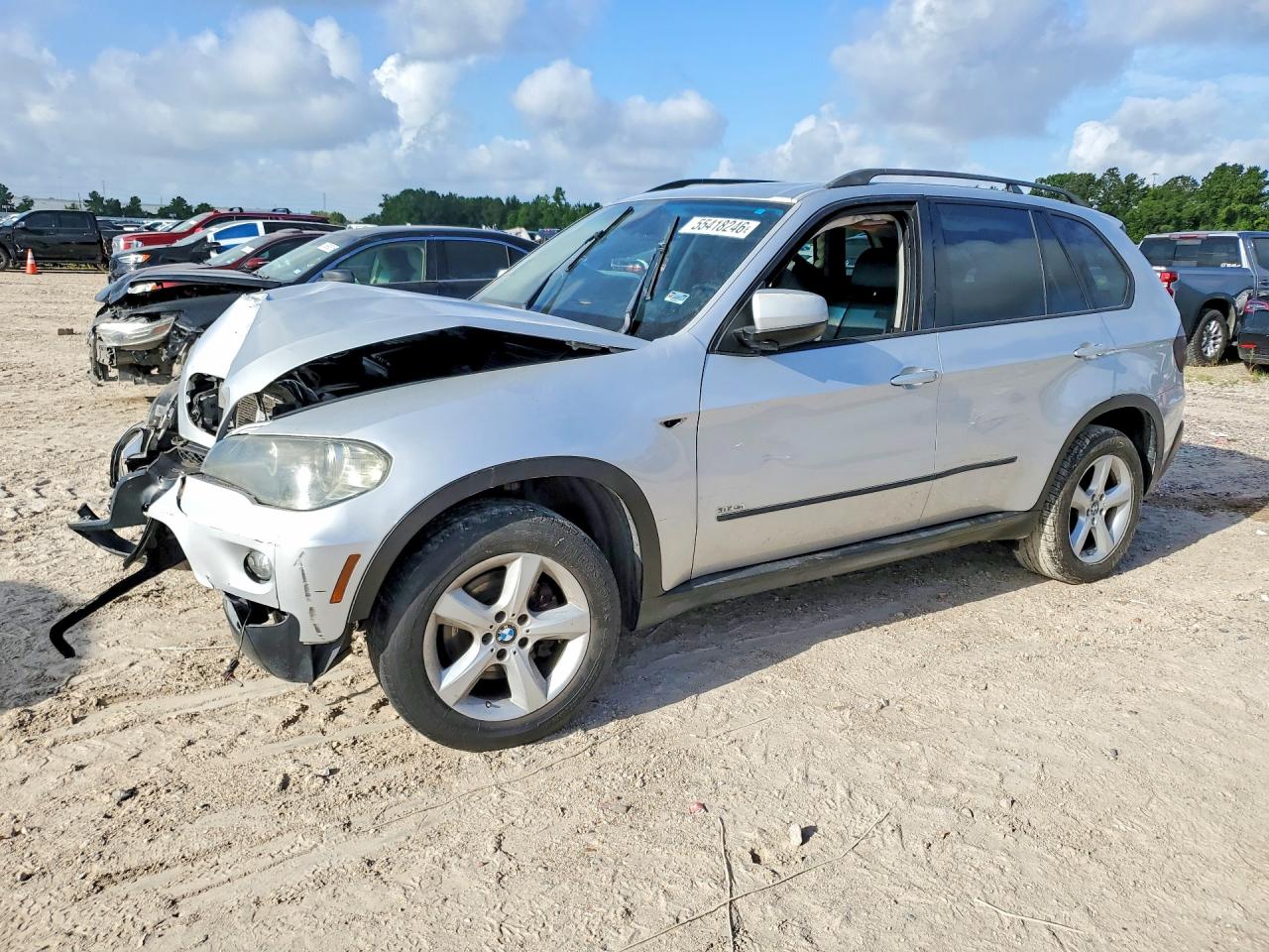 2007 Bmw X5 Silver vin: 4USFE43587LY78403