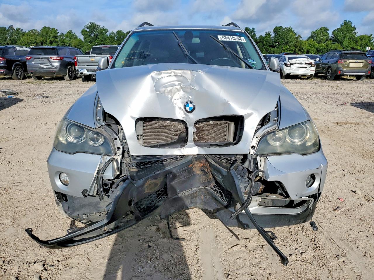 2007 Bmw X5 Silver vin: 4USFE43587LY78403