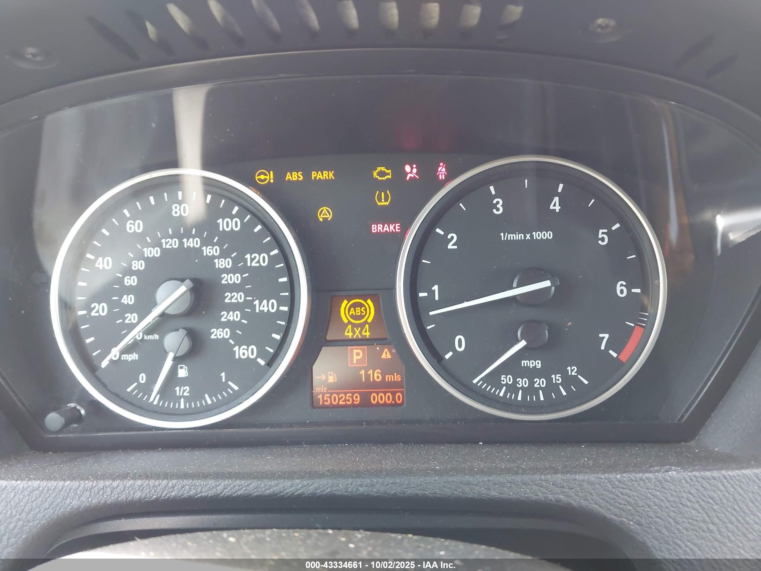 2007 Bmw X5 4.8i Silver vin: 4USFE83507LY63854
